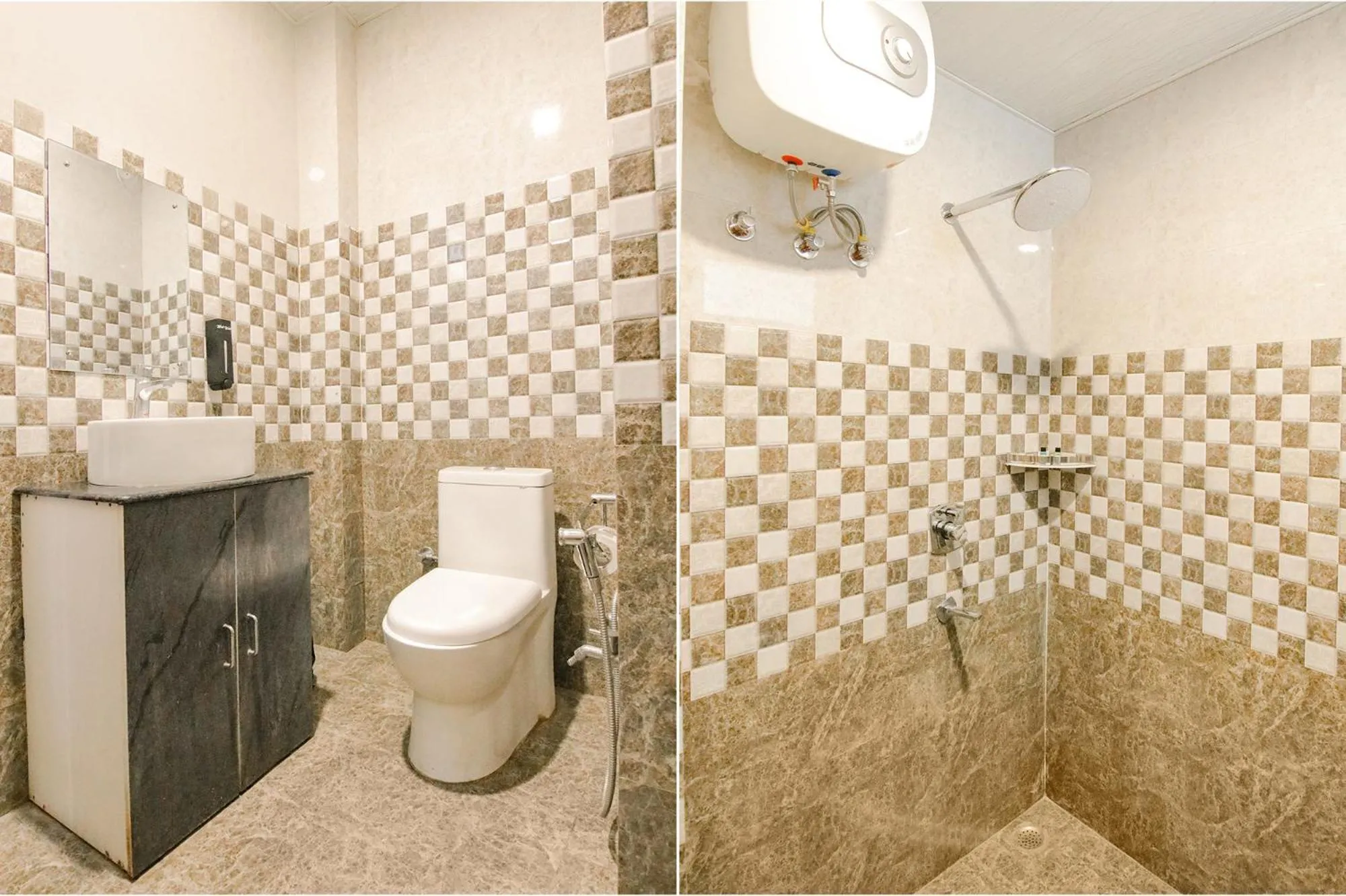 Shower in Hotel Kaanha Residency Inn By Shree Krishna Hospitality