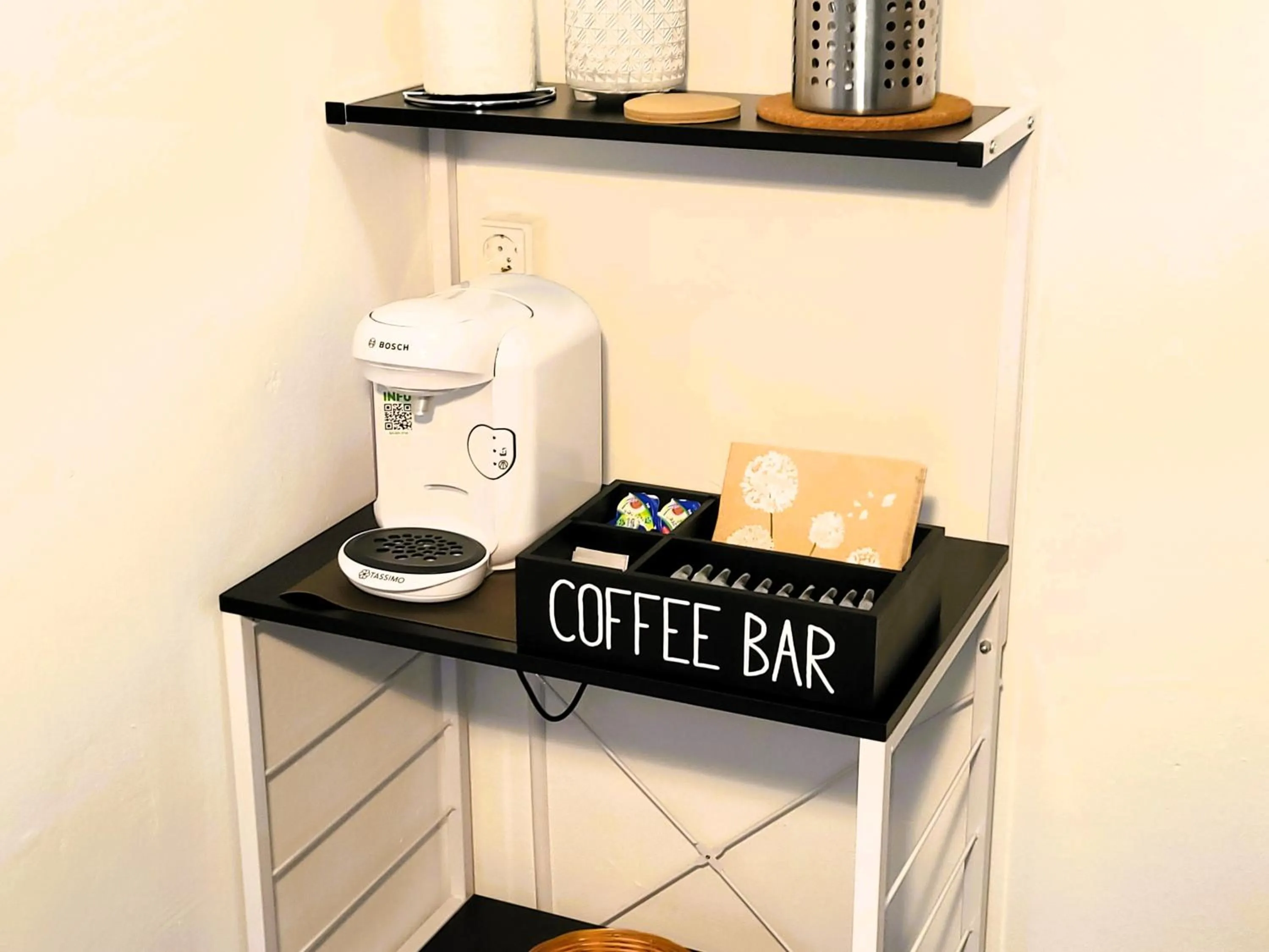 Coffee/tea facilities in CJS Apartments - Chill or Drive am Nürburgring, new Box Spring Beds, new furniture, WLan, Spacious Rooms, Quiet Location