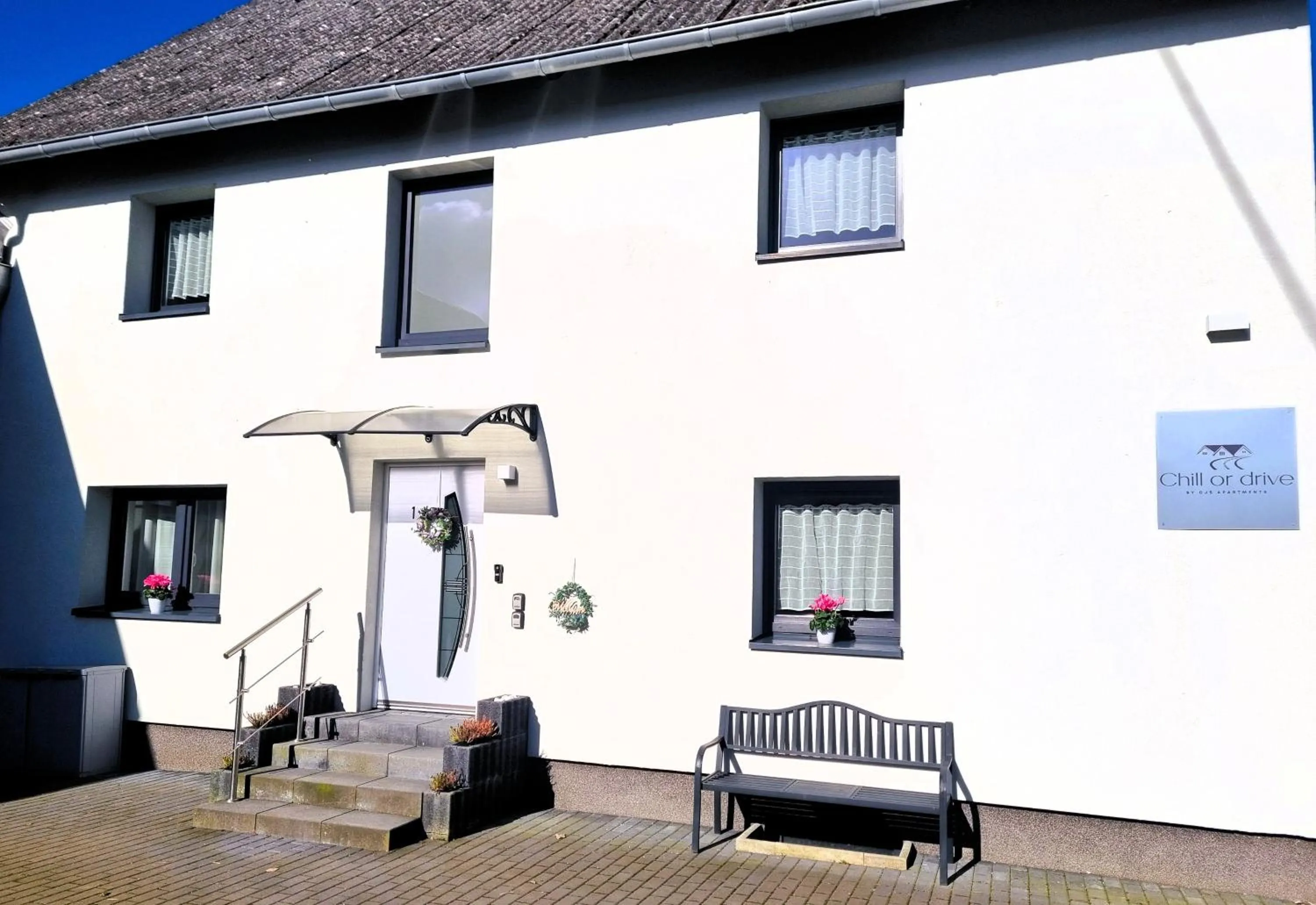 Facade/entrance in CJS Apartments - Chill or Drive am Nürburgring, new Box Spring Beds, new furniture, WLan, Spacious Rooms, Quiet Location