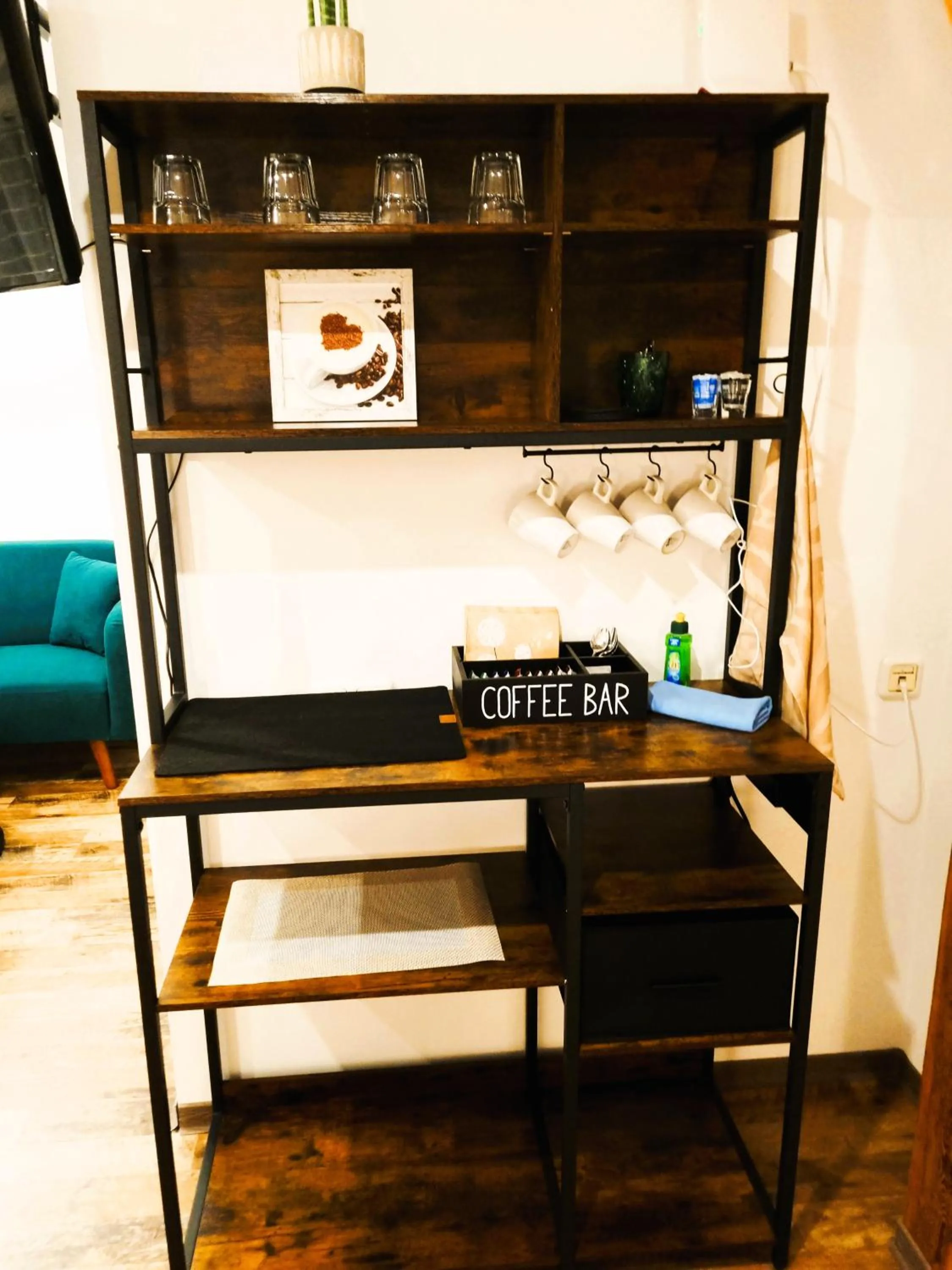 Coffee/tea facilities in CJS Apartments - Chill or Drive am Nürburgring, new Box Spring Beds, new furniture, WLan, Spacious Rooms, Quiet Location