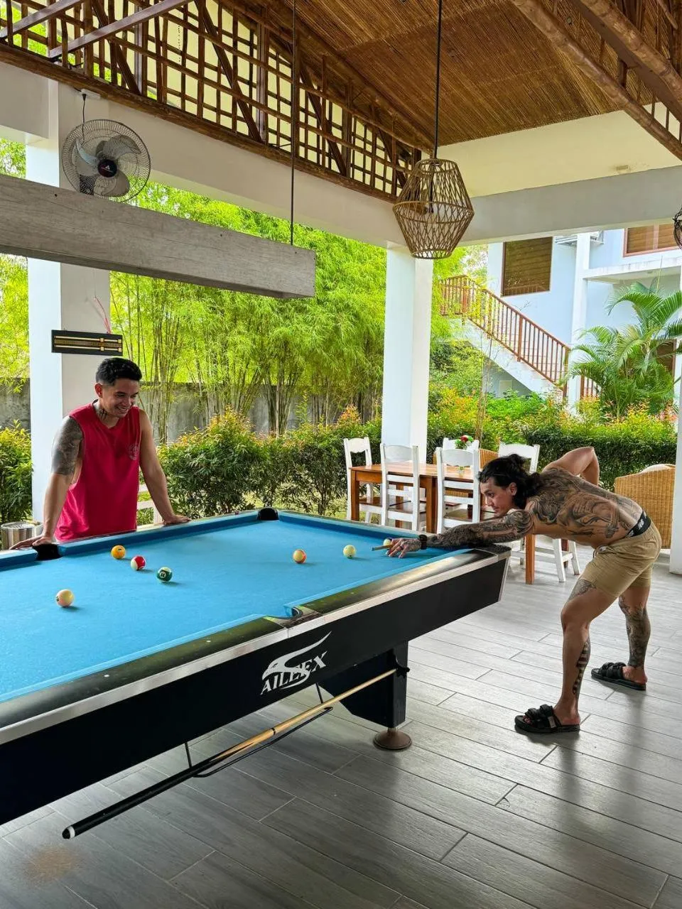 Billiard in Red Picnic Hostel Panglao