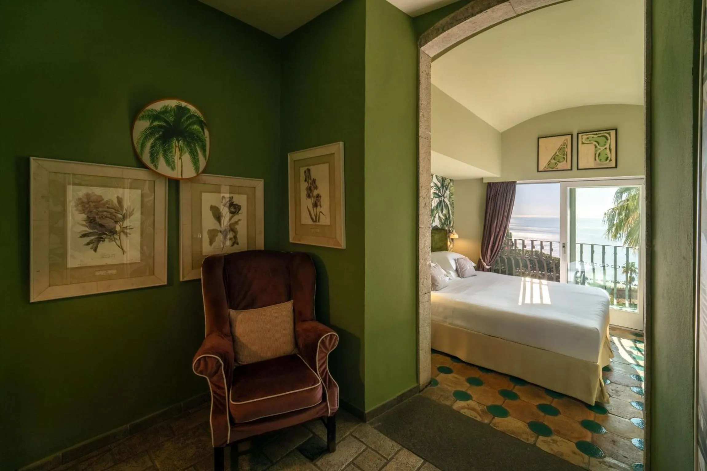Bed in Hotel Villa Carlotta