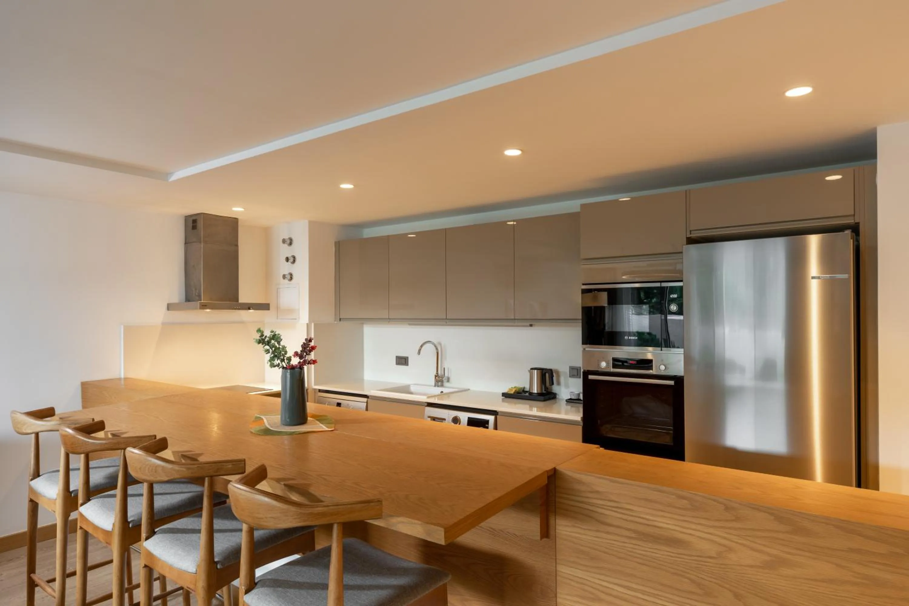 Kitchen or kitchenette in Hiddenbay Teos Hotel