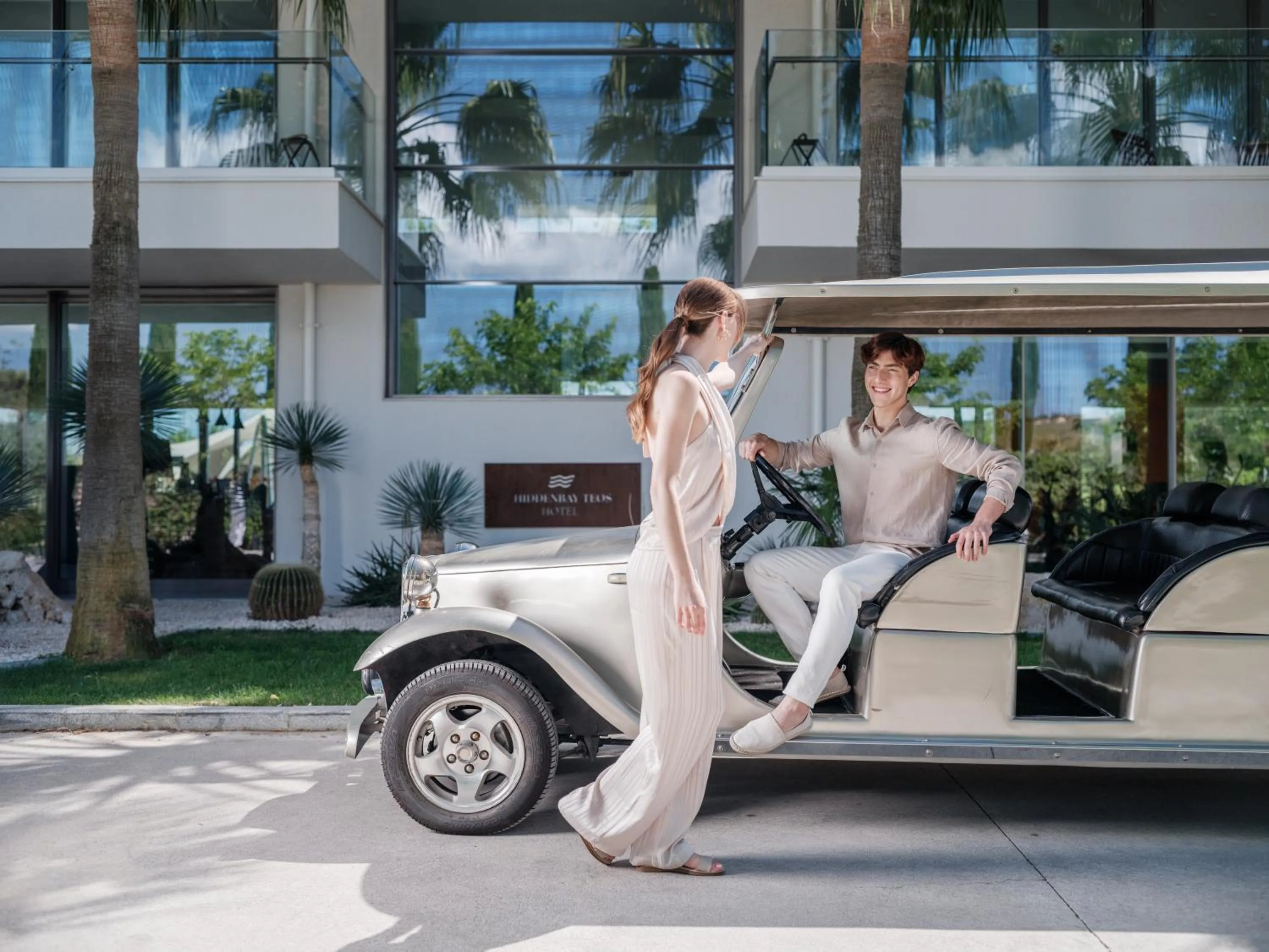 People in Hiddenbay Teos Hotel