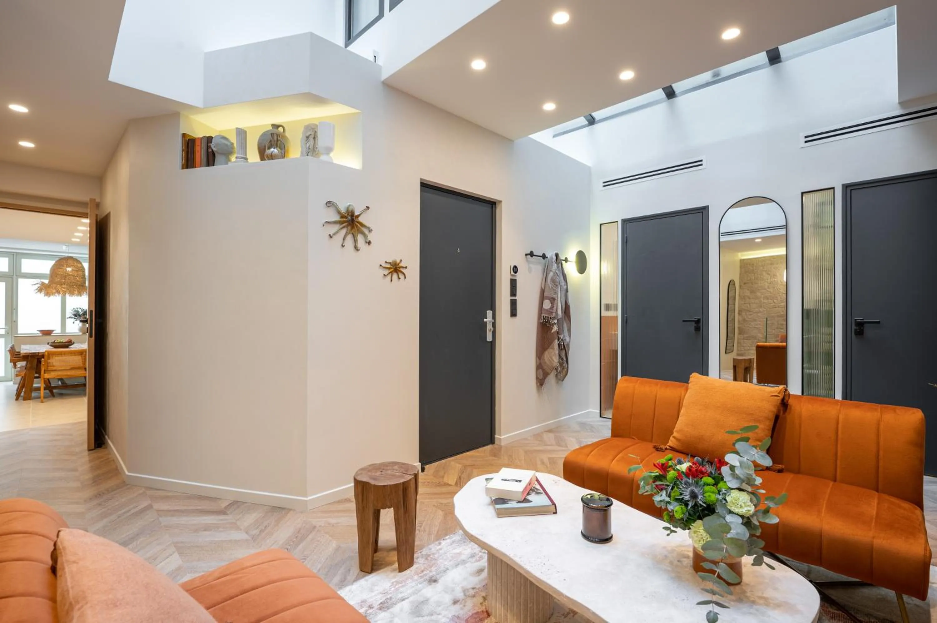Living room in New Art Gallery Loft in the Heart of Paris 15
