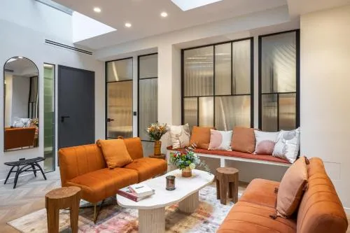 Living room in New Art Gallery Loft in the Heart of Paris 15