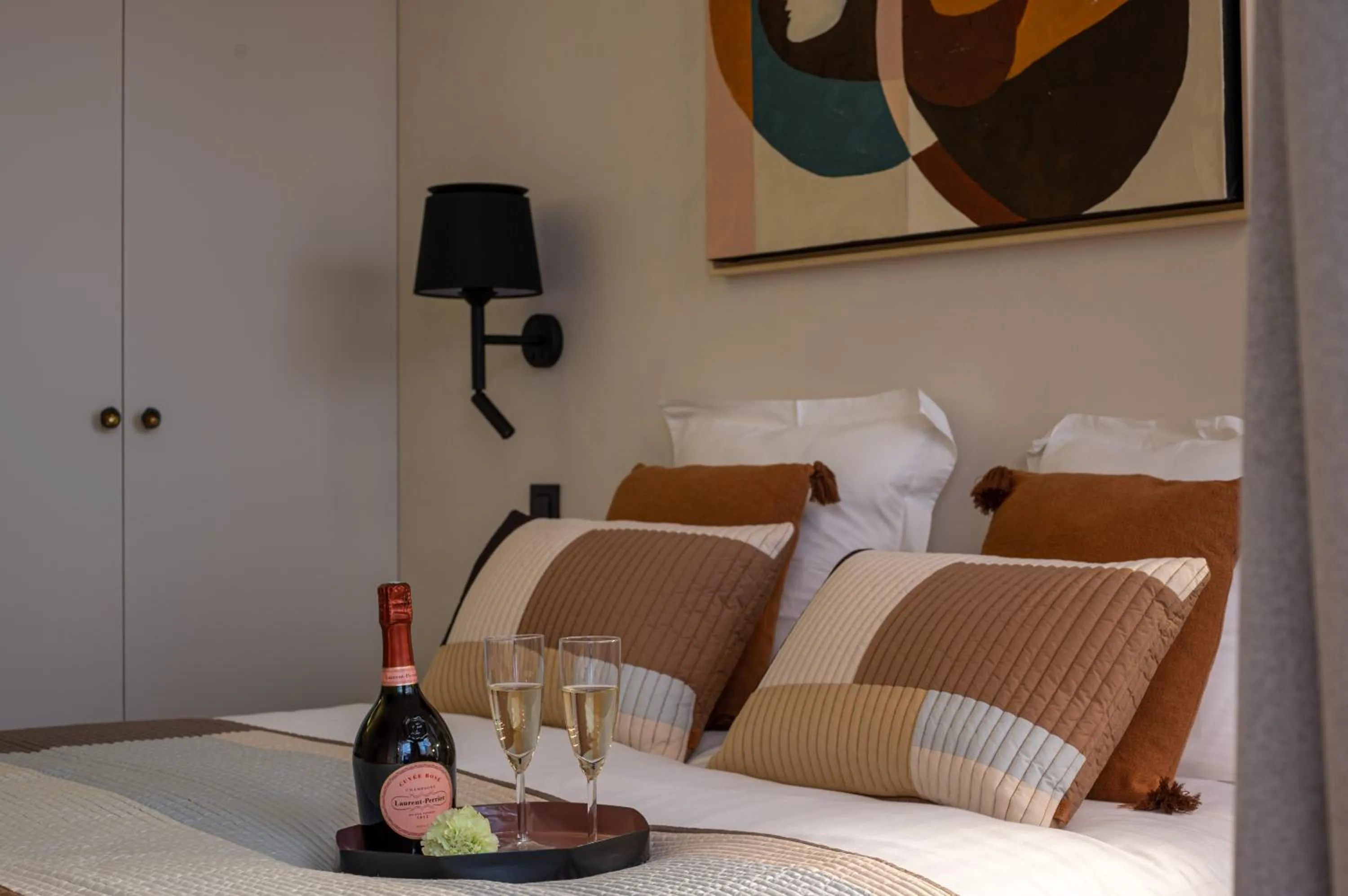 Bedroom, Bed in New Art Gallery Loft in the Heart of Paris 15