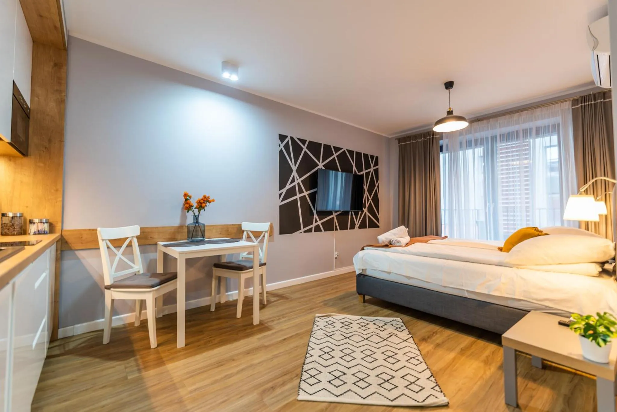 Photo of the whole room, Bed in City Lights Kazimierz