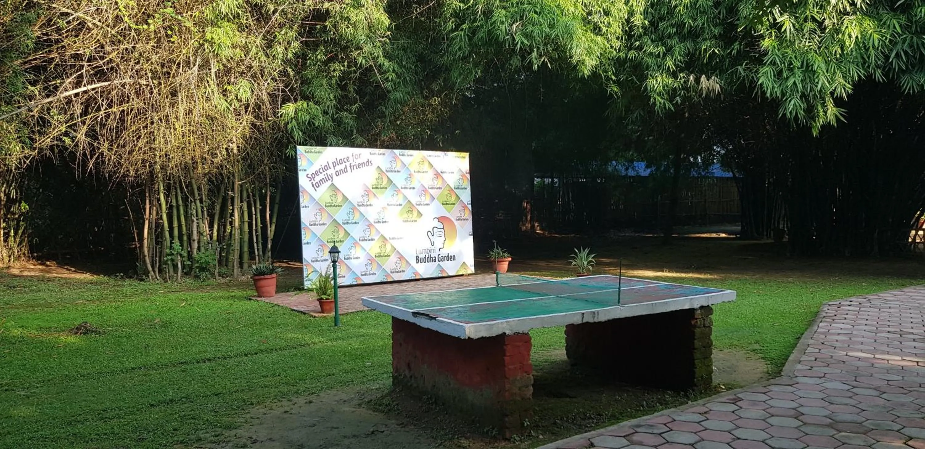 Table tennis in Lumbini Buddha Garden Resort