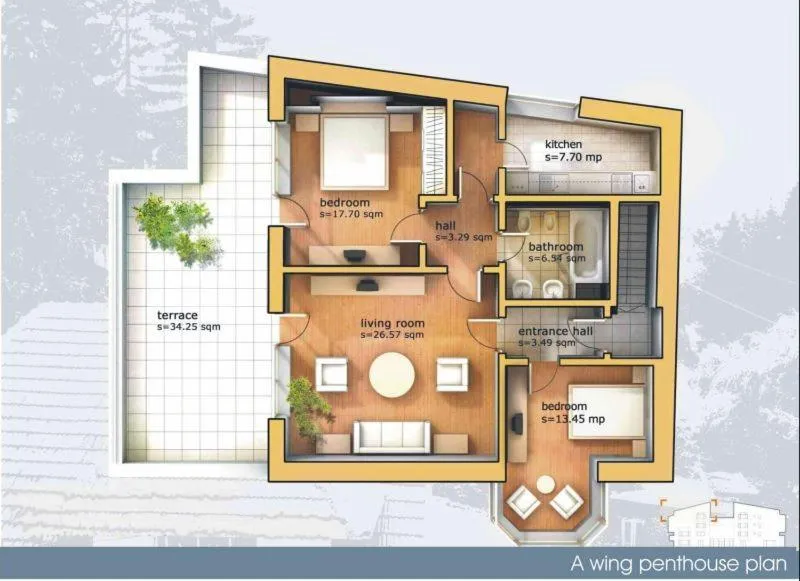 Floor plan in 6 Apartments