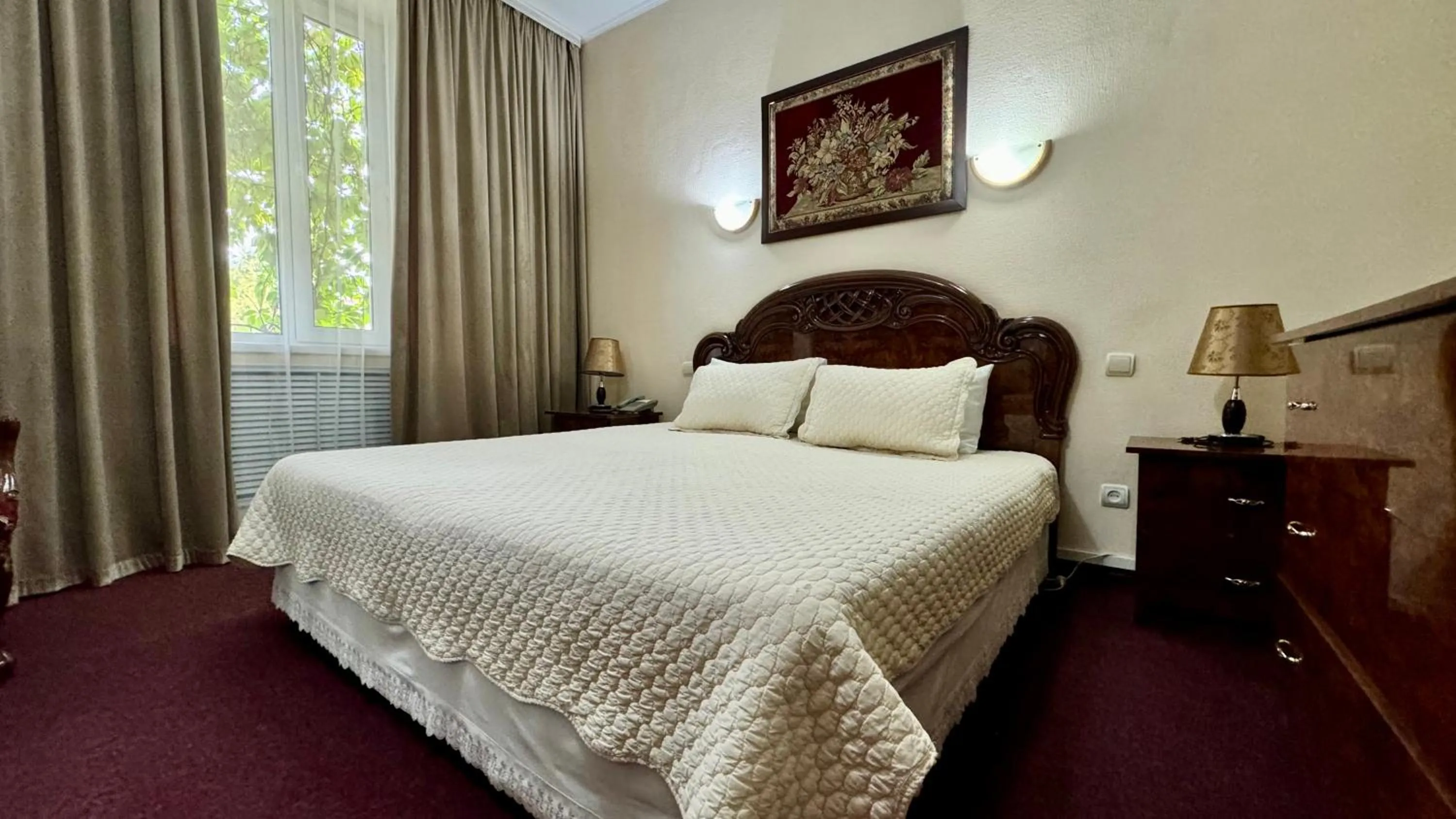 Bed in Hotel Zhambyl