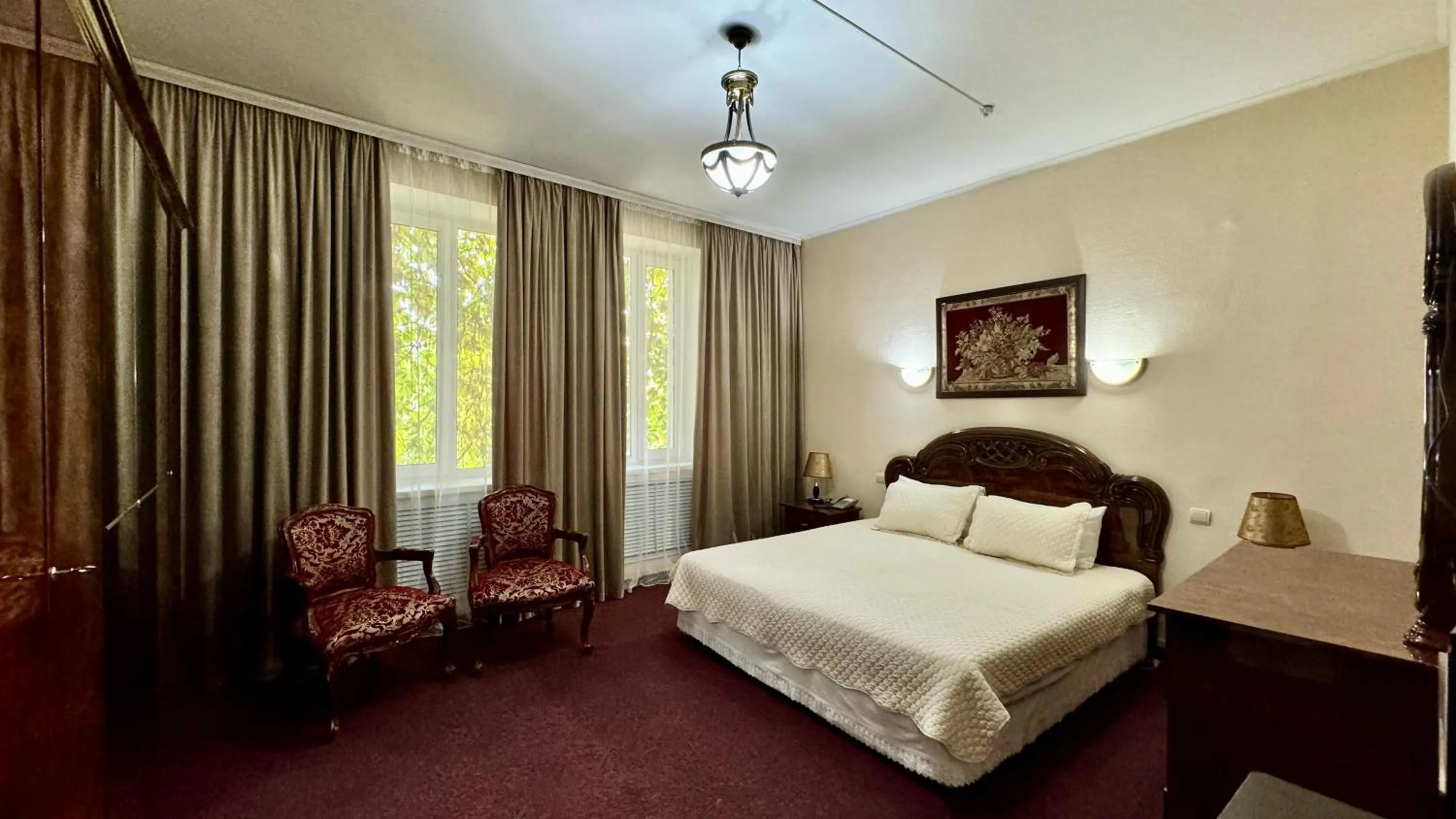 Bed in Hotel Zhambyl