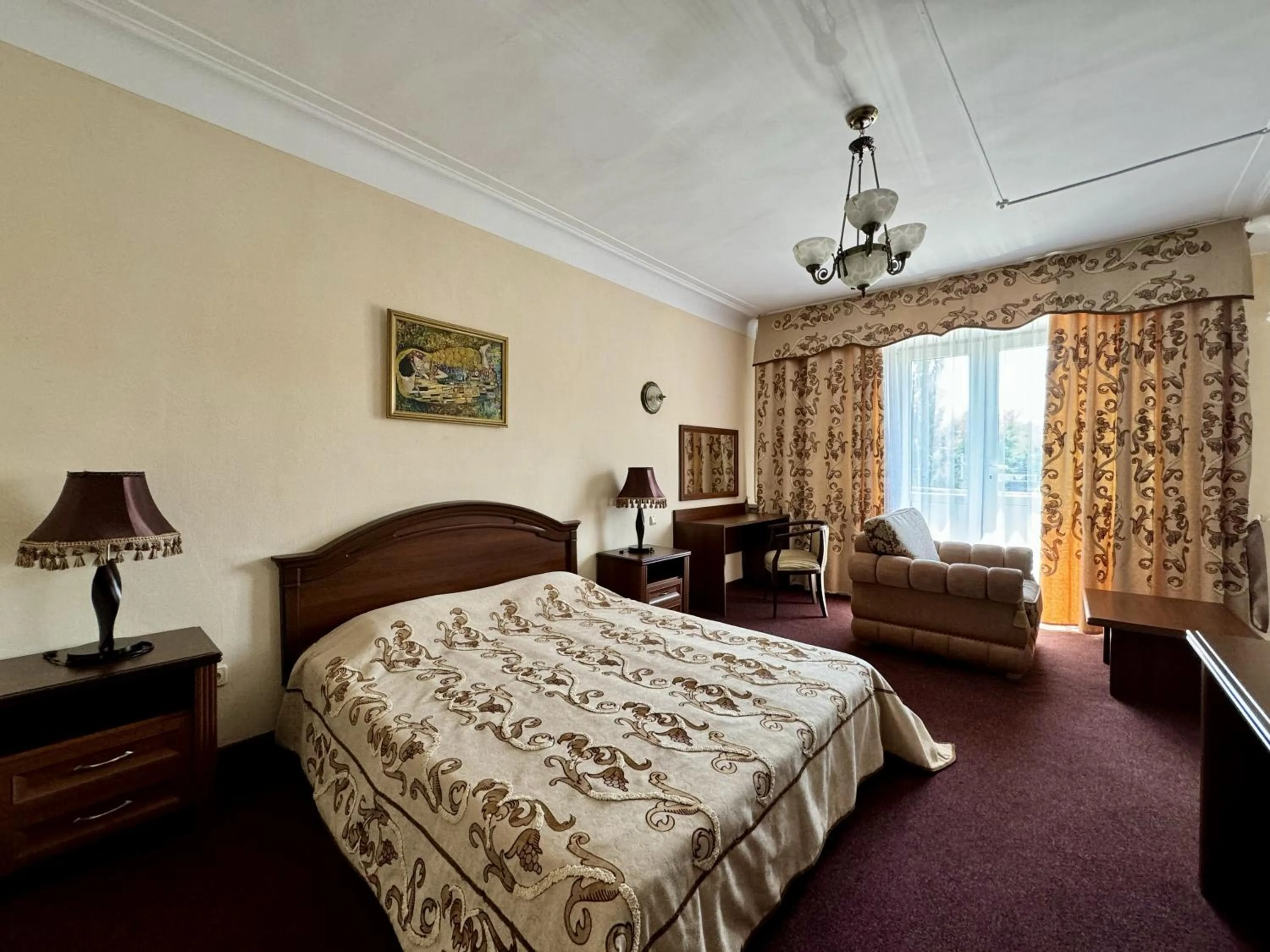 Bed in Hotel Zhambyl