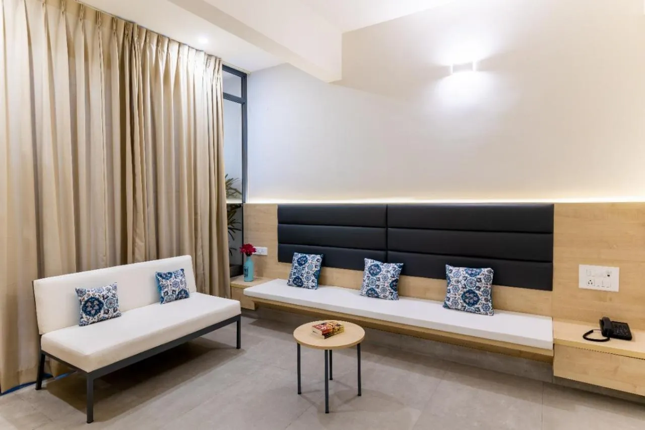 Seating area in Iris Suites