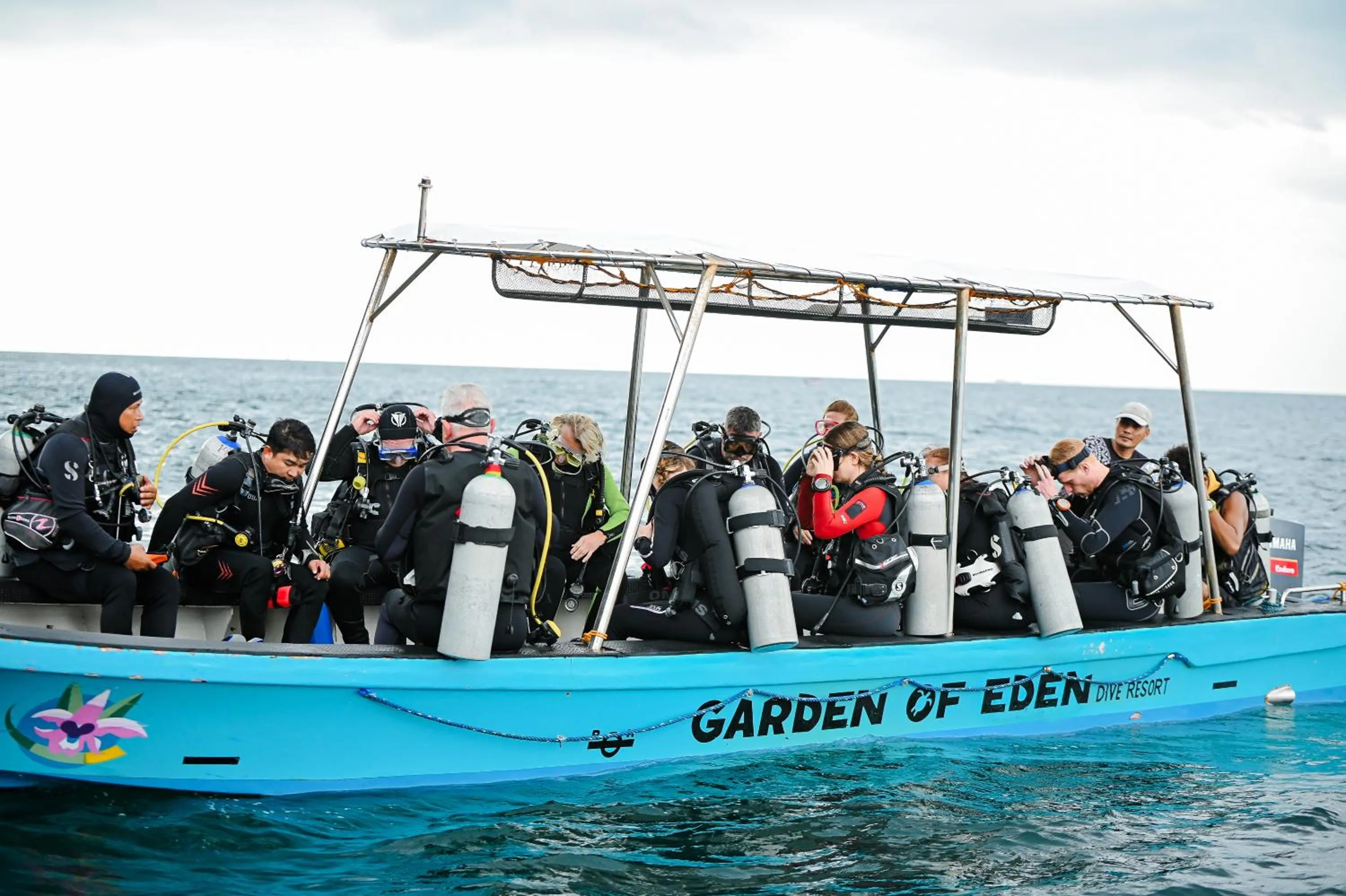 People in Garden of Eden Dive Resort