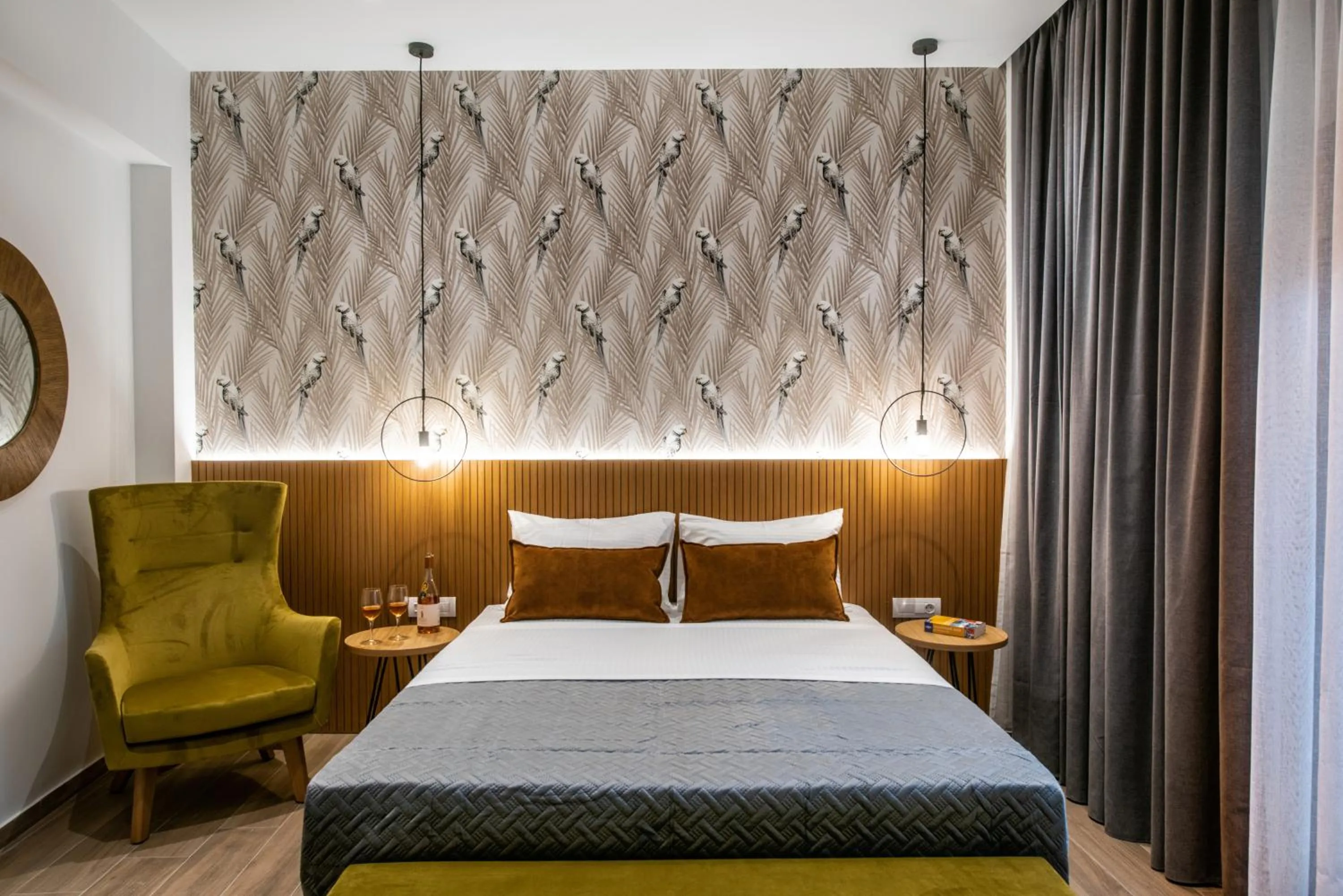 Bed in Kipos Boutique Suites