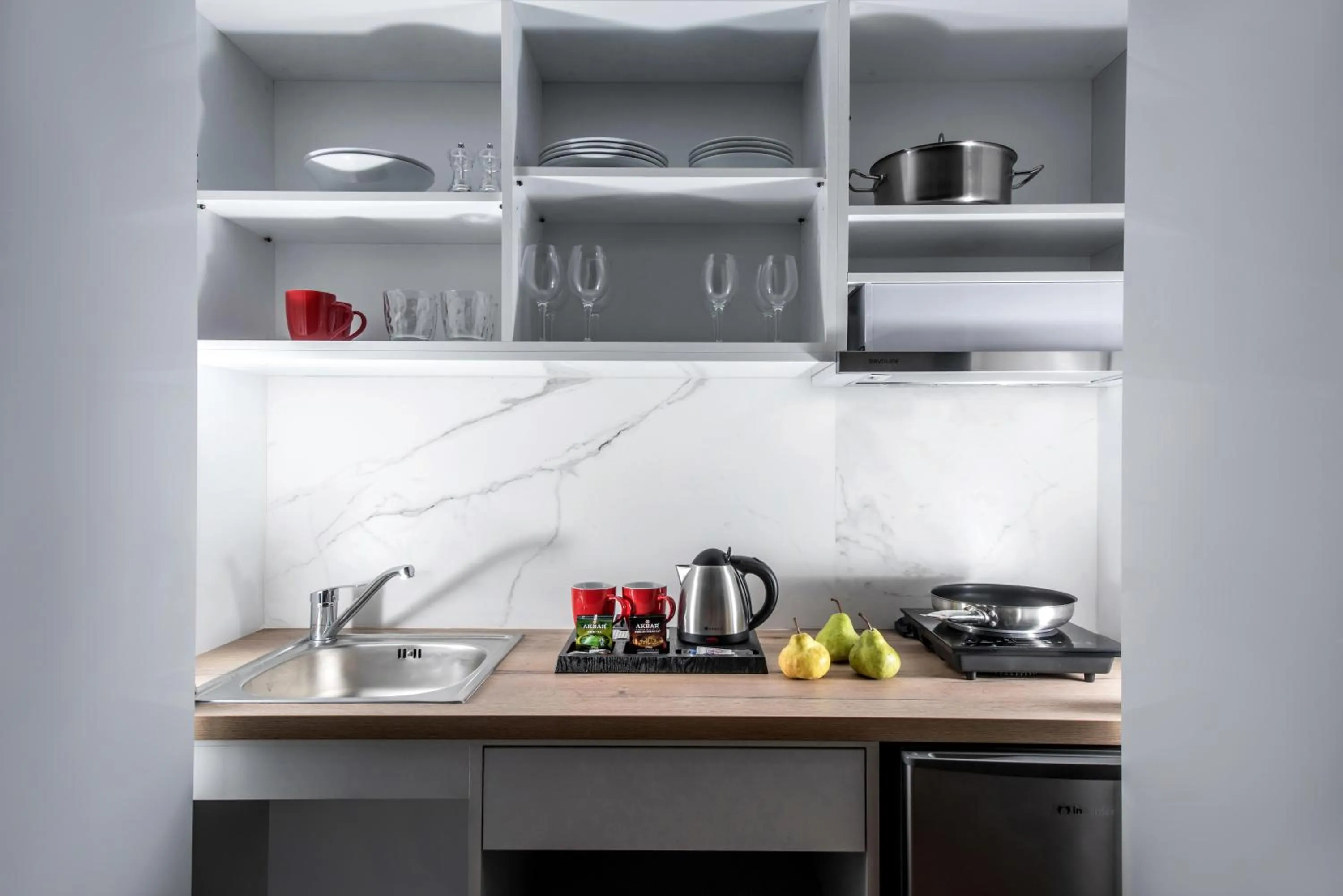 Kitchen or kitchenette in Kipos Boutique Suites