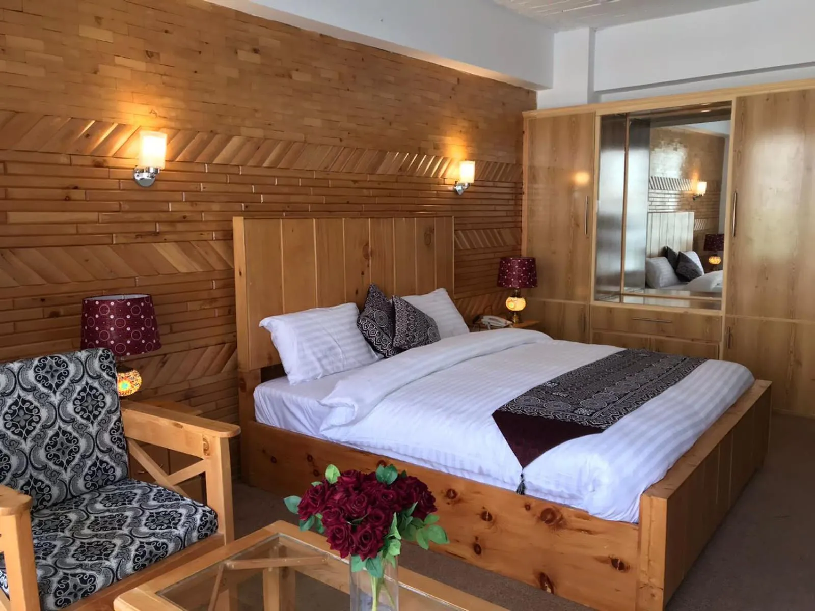 Bedroom in Indus Lodges Gilgit