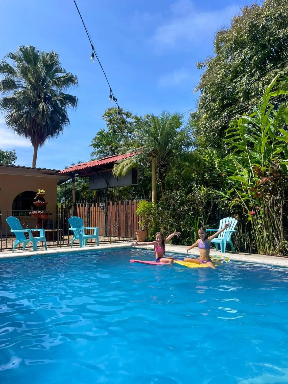 Pool view in Hospedaje Colibri