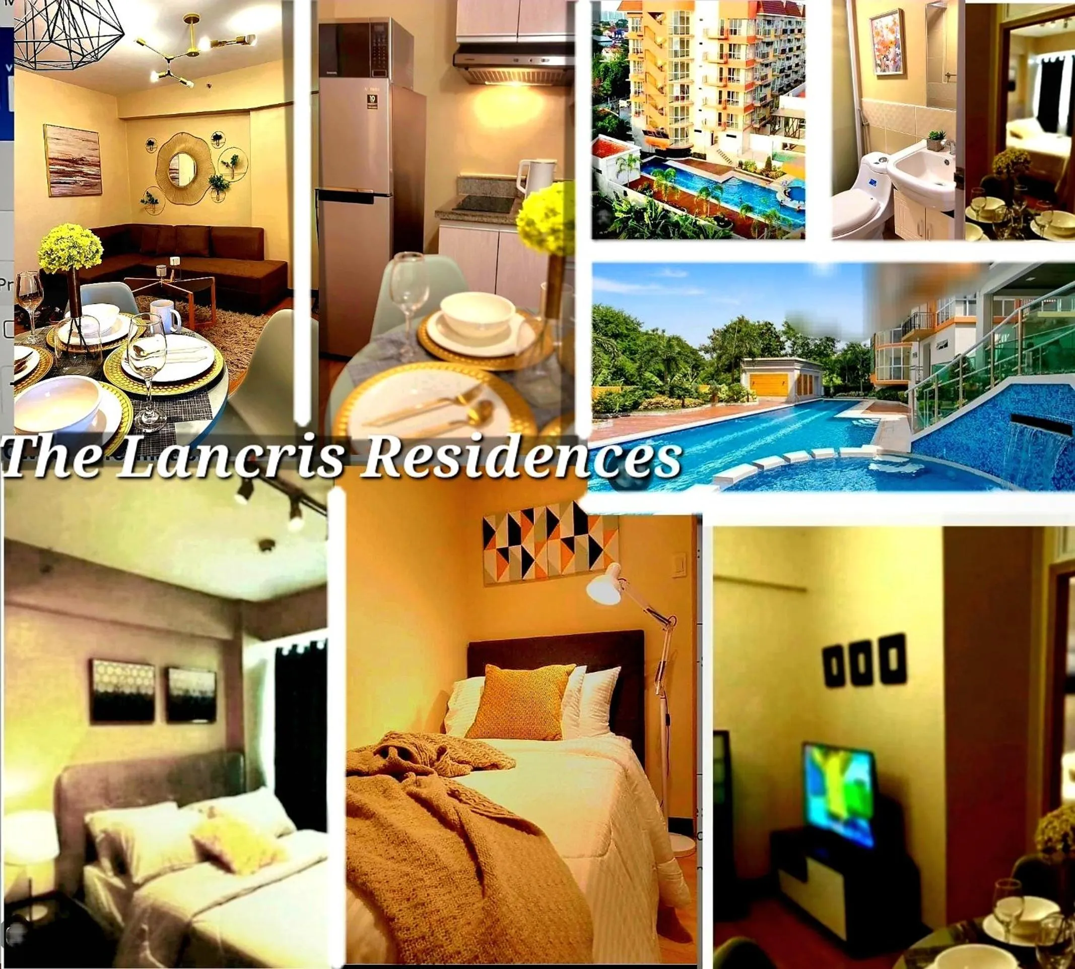 TV and multimedia in The Lancris Residences, 2 Bedrooms, 1 Bathroom, Living-room, Kitchen & Pool is Free