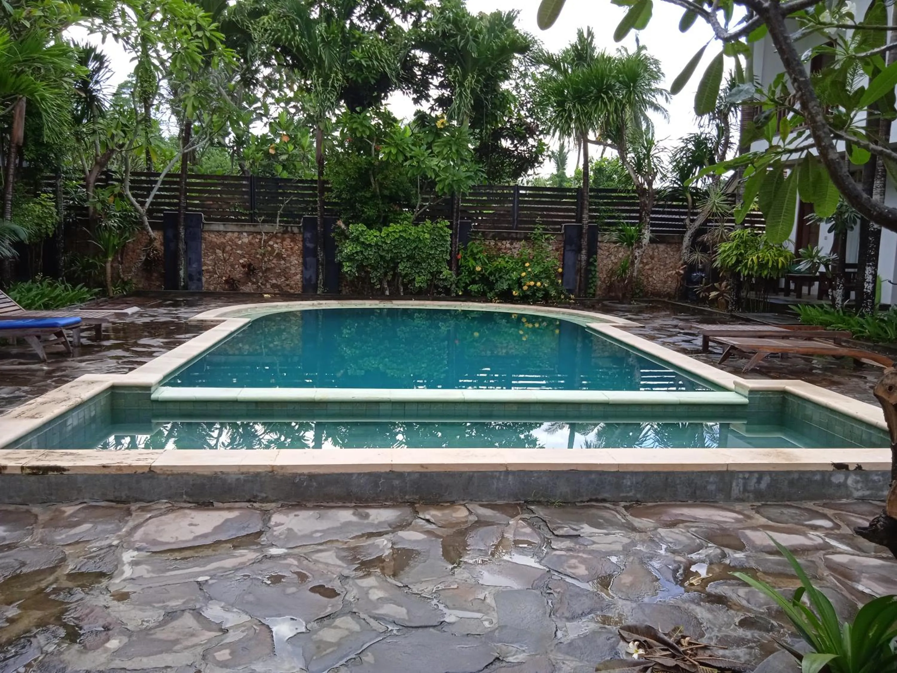 Swimming pool in family house hotel kuta