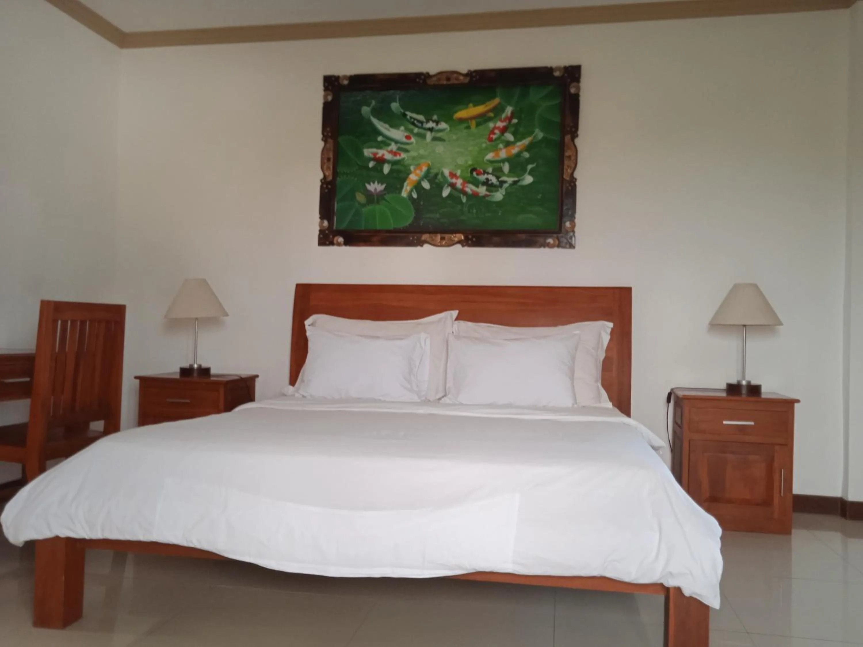 Bedroom, Bed in family house hotel kuta