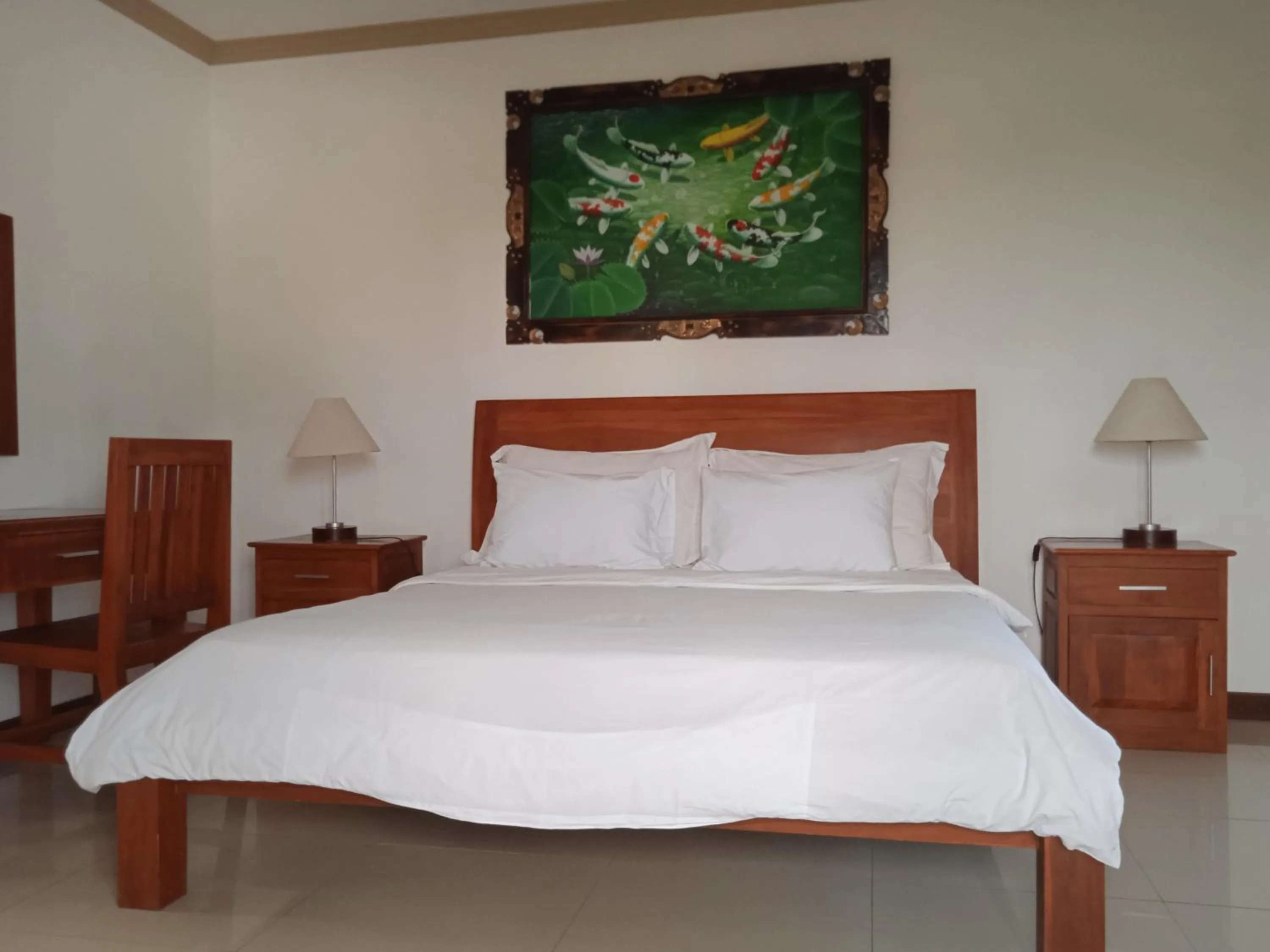 Bedroom, Bed in family house hotel kuta