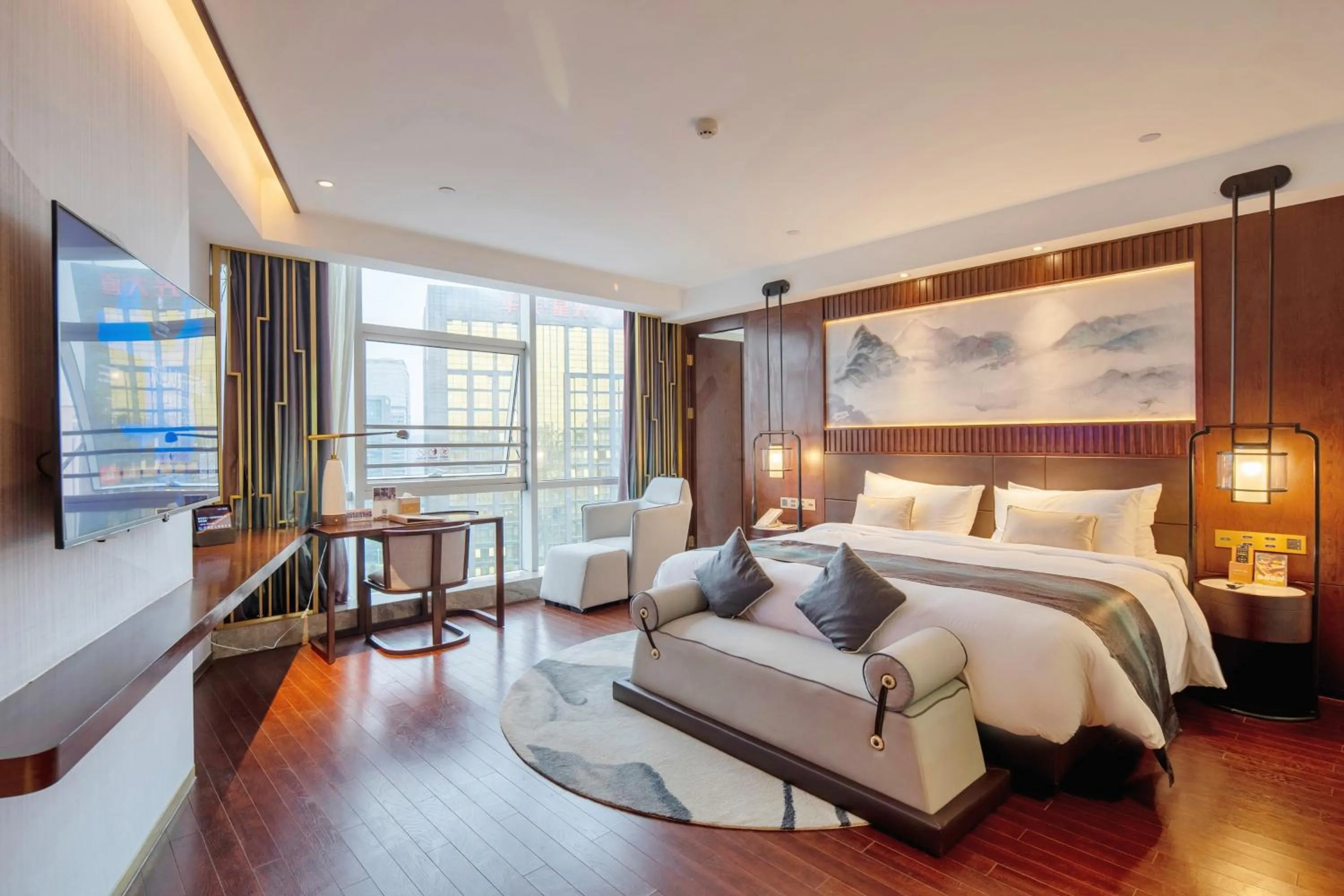 Bed in New Century Hotel Qianchao Hangzhou