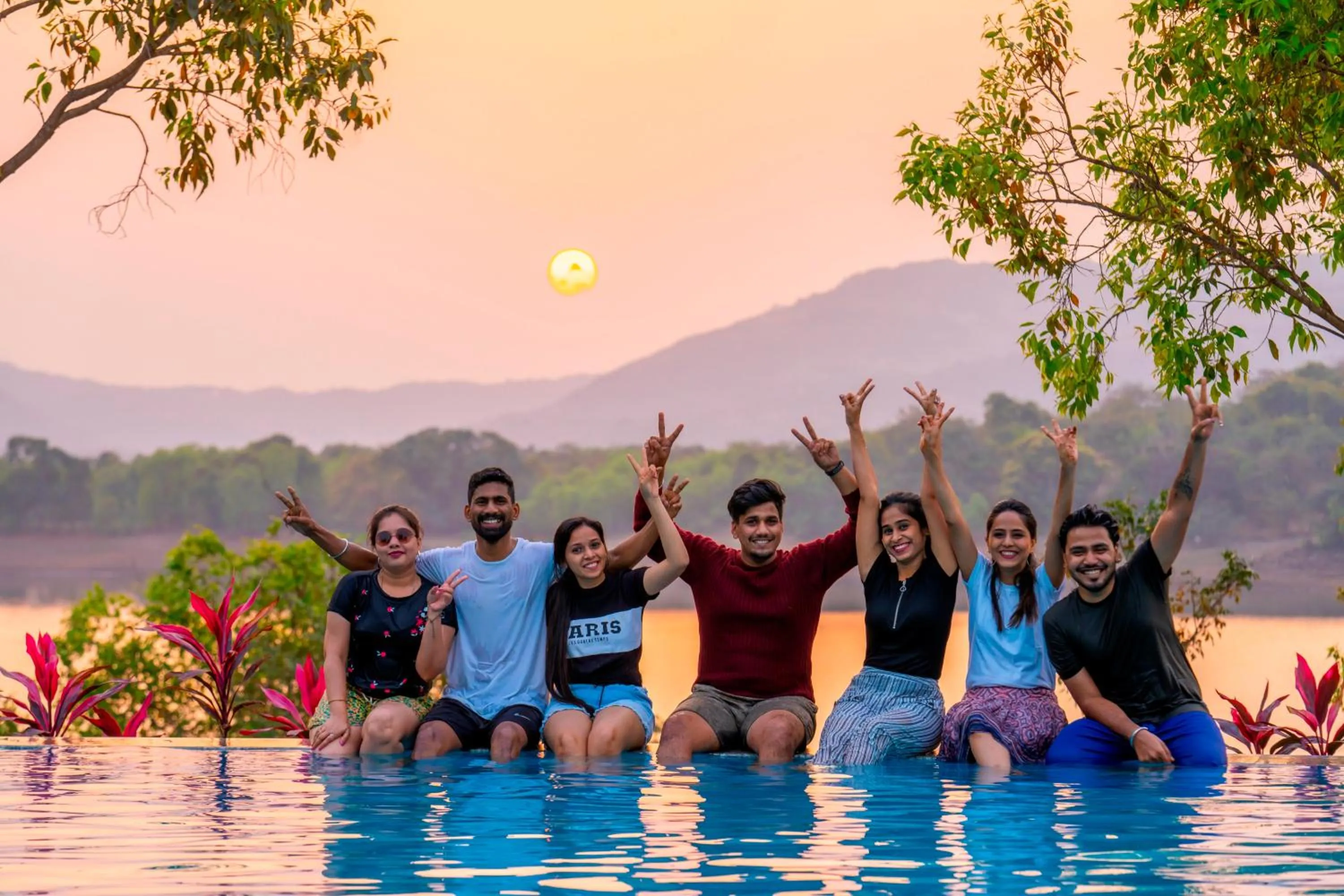 Swimming pool in Zostel Plus Lonavala