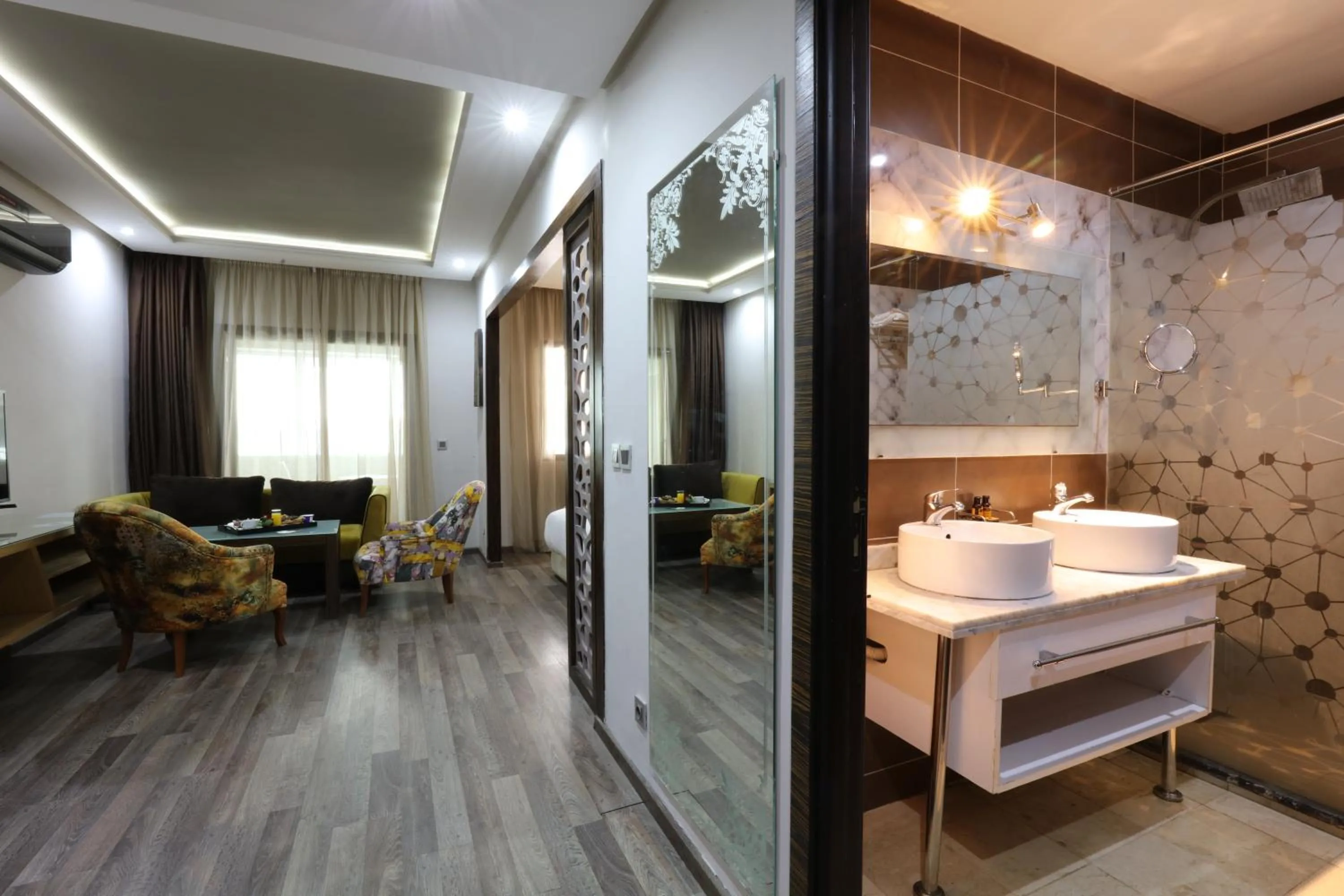 View (from property/room), Bed in Silver Suites Hotel & Spa Casablanca