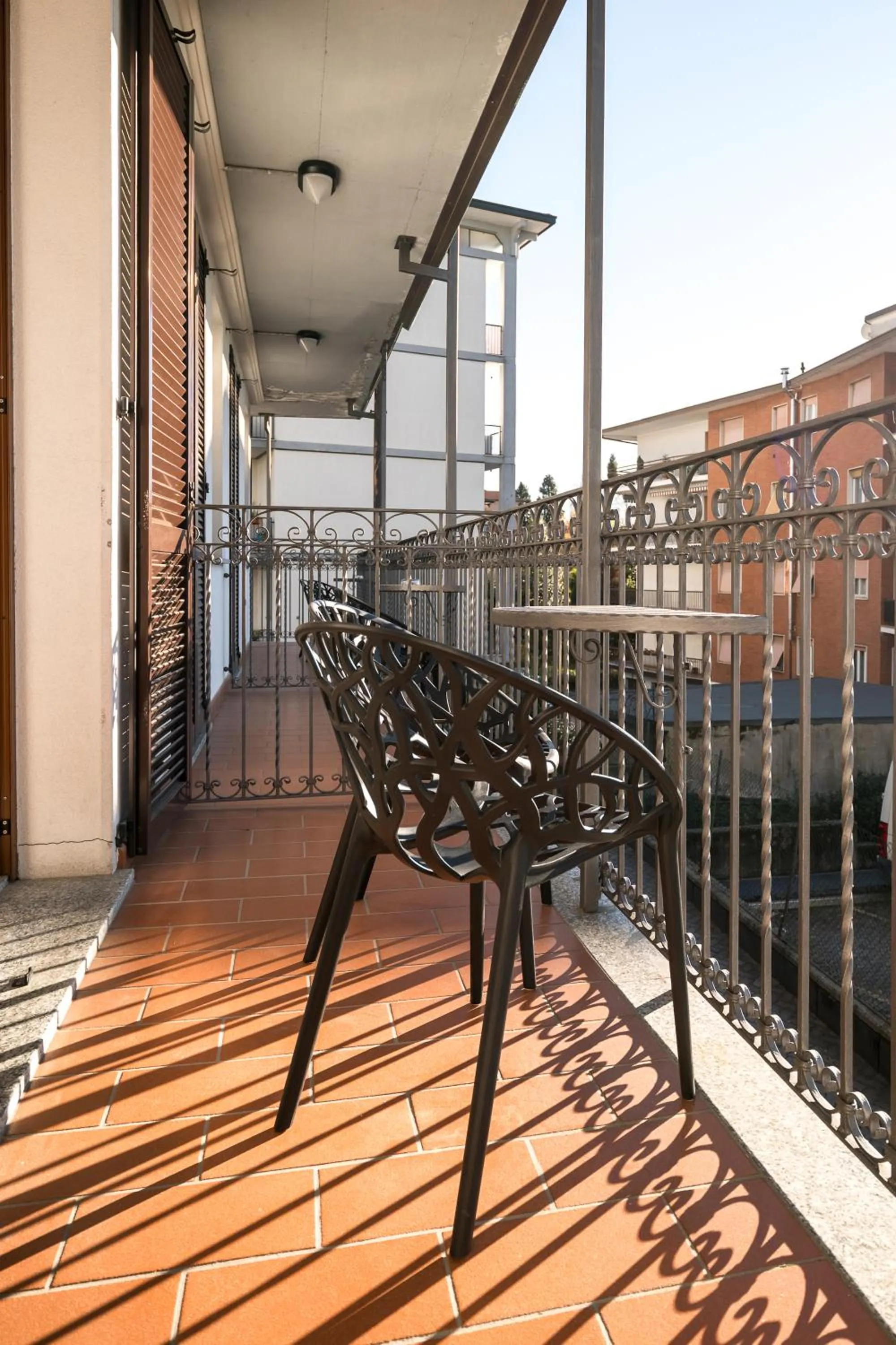 Balcony/Terrace in Hotel Ungheria Varese 1946