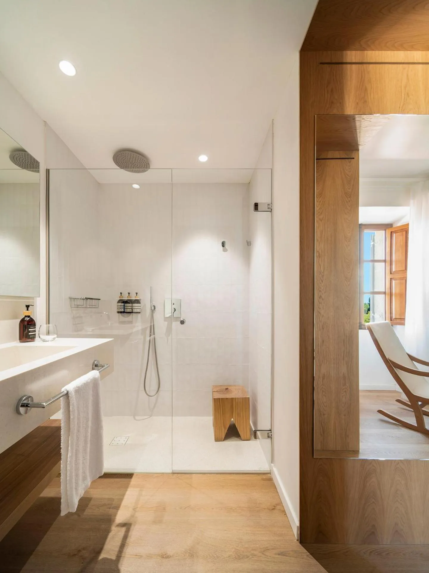 Bathroom, Bed in Es Figueral Nou Hotel Rural & Spa - Adults Only - Over 12