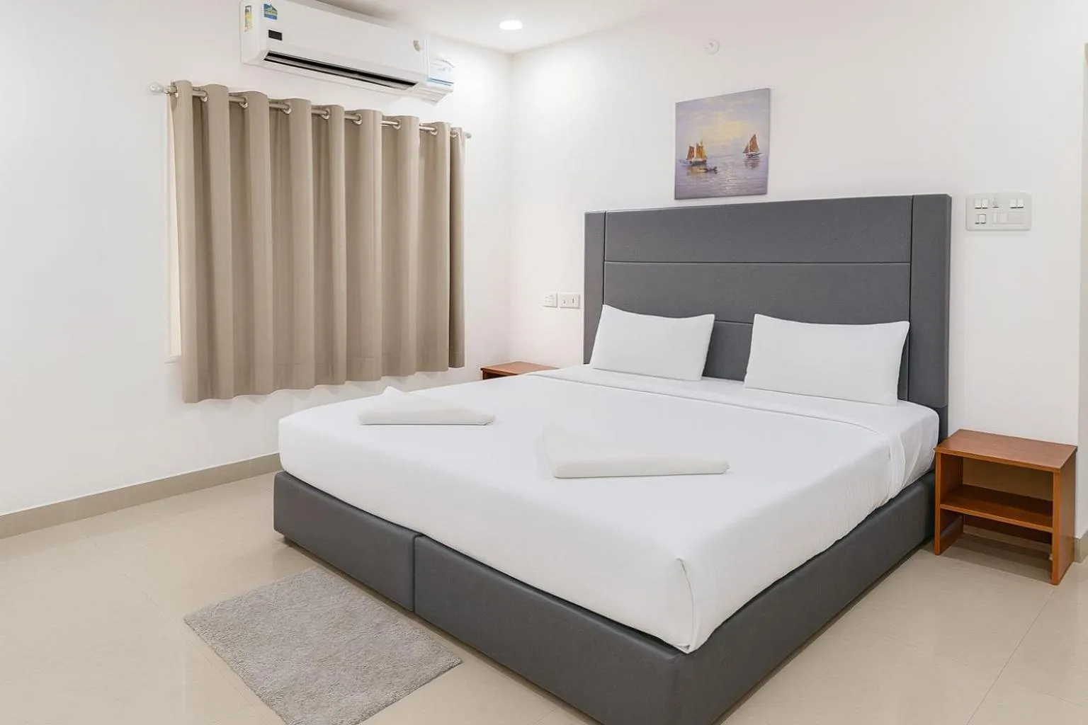 Bedroom, Bed in White Fern Stays Serviced Apartments - Gachibowli