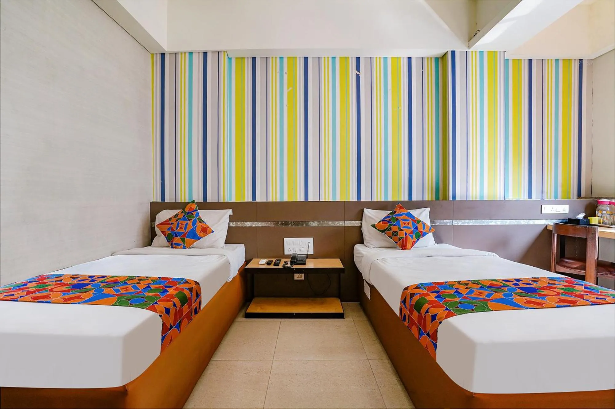 Bed in FabHotel Gargi Deluxe
