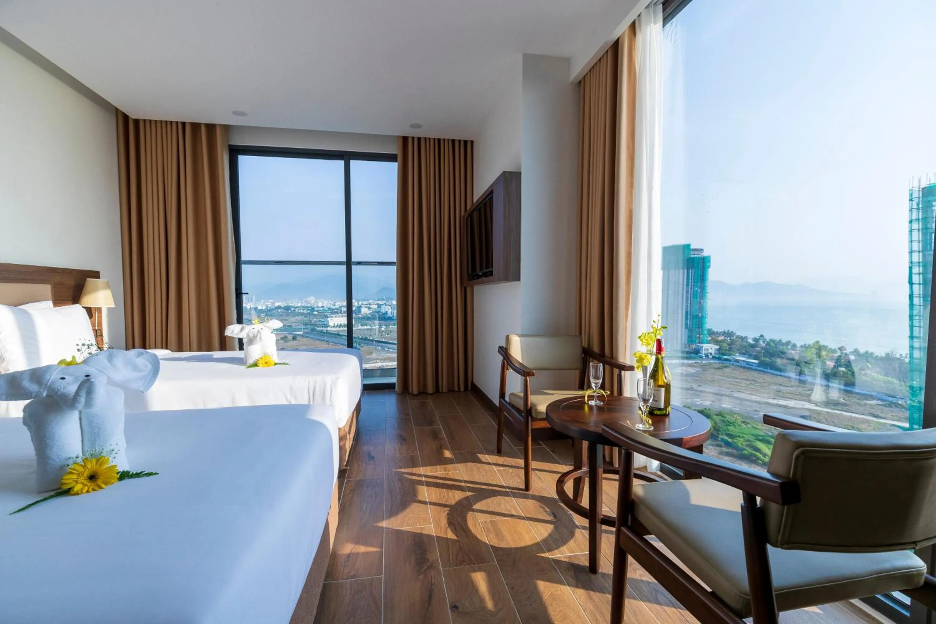 View (from property/room), Bed in Miracle Luxury Nha Trang