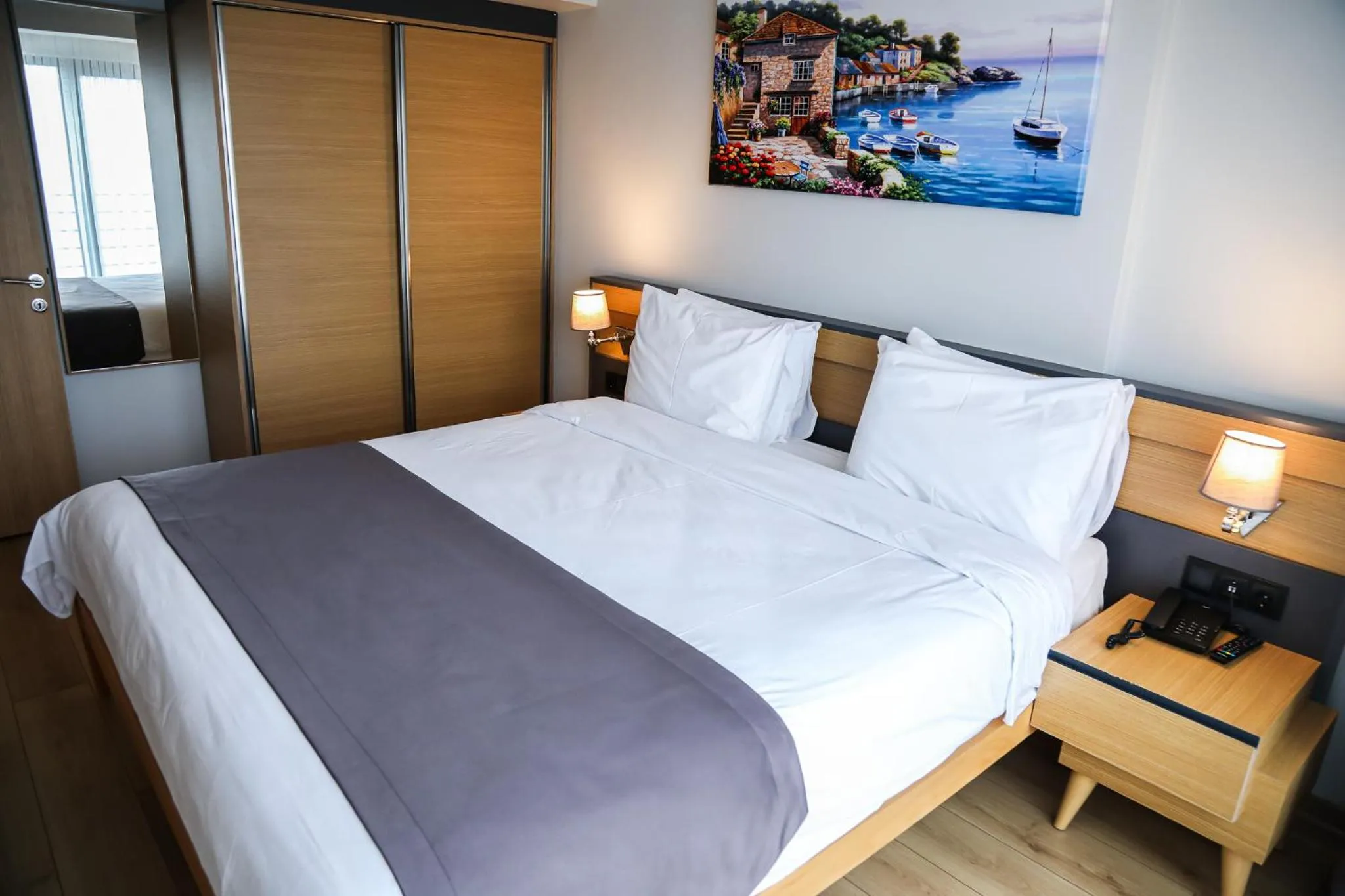 Bed in Şehrar Suite Hotel