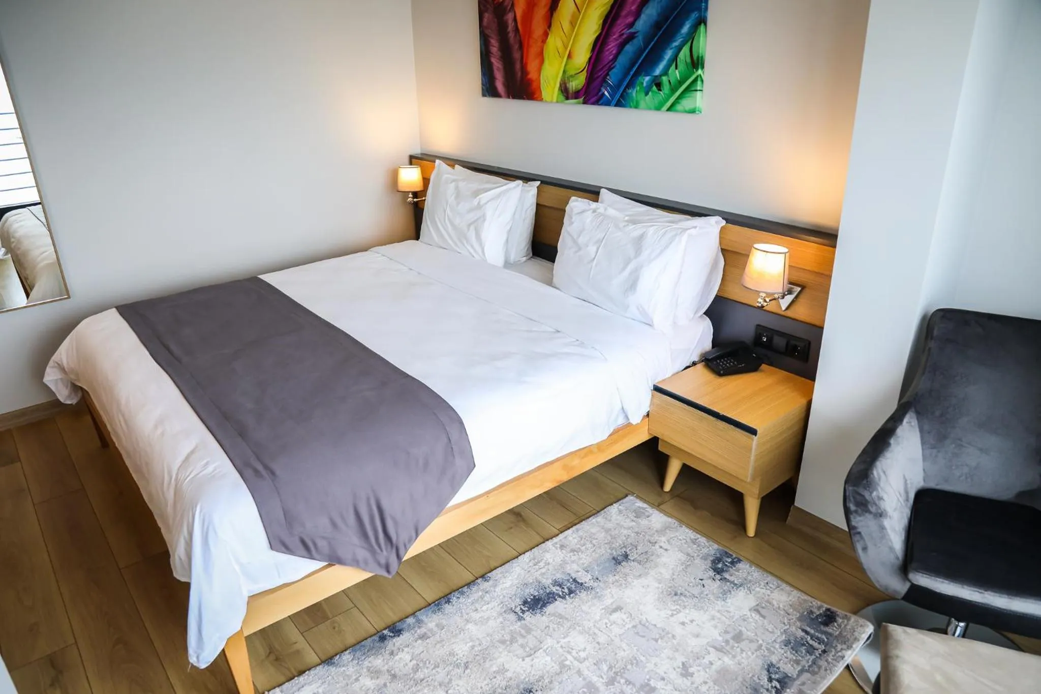 Bed in Şehrar Suite Hotel