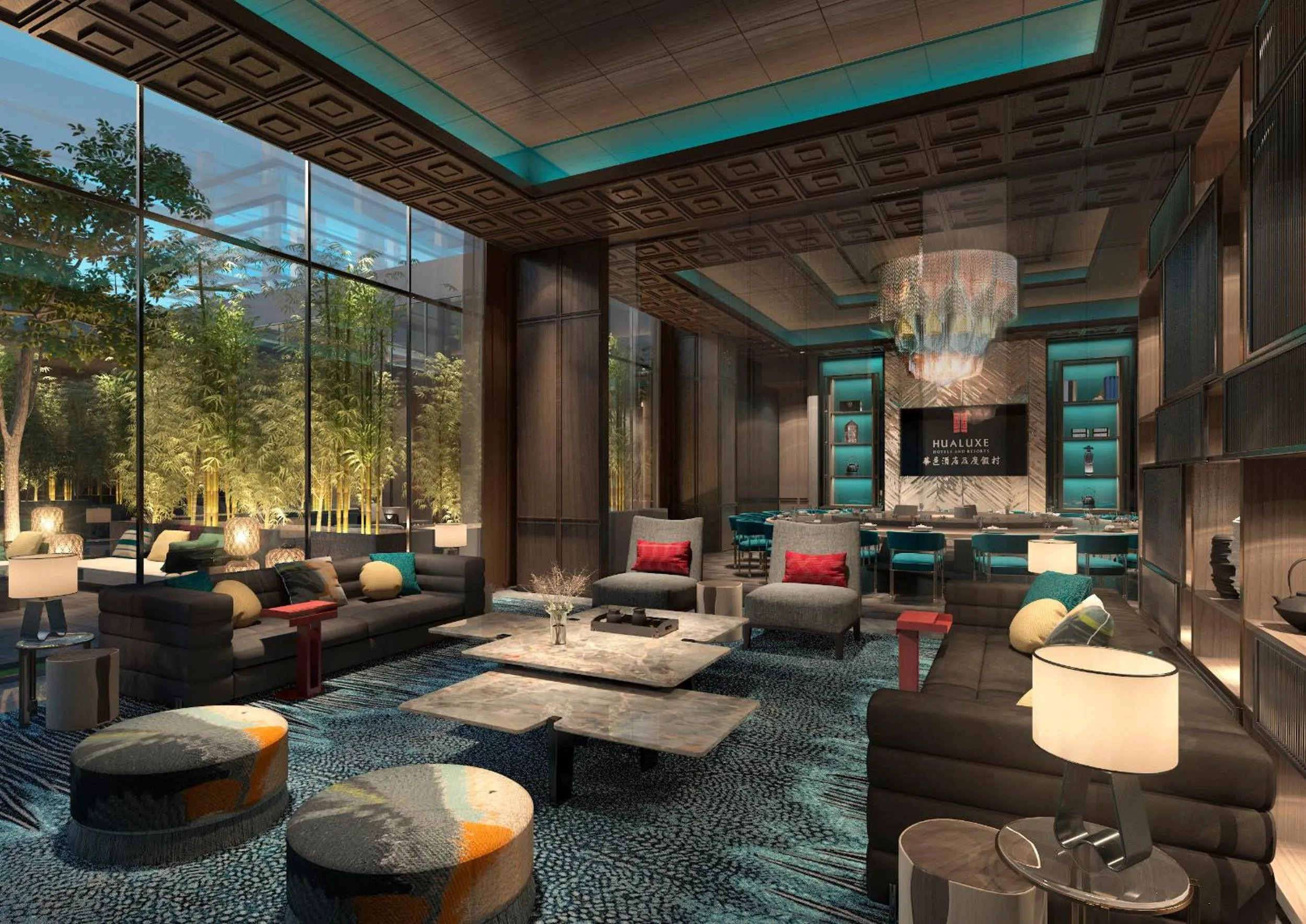 Lobby or reception in HUALUXE Yibin