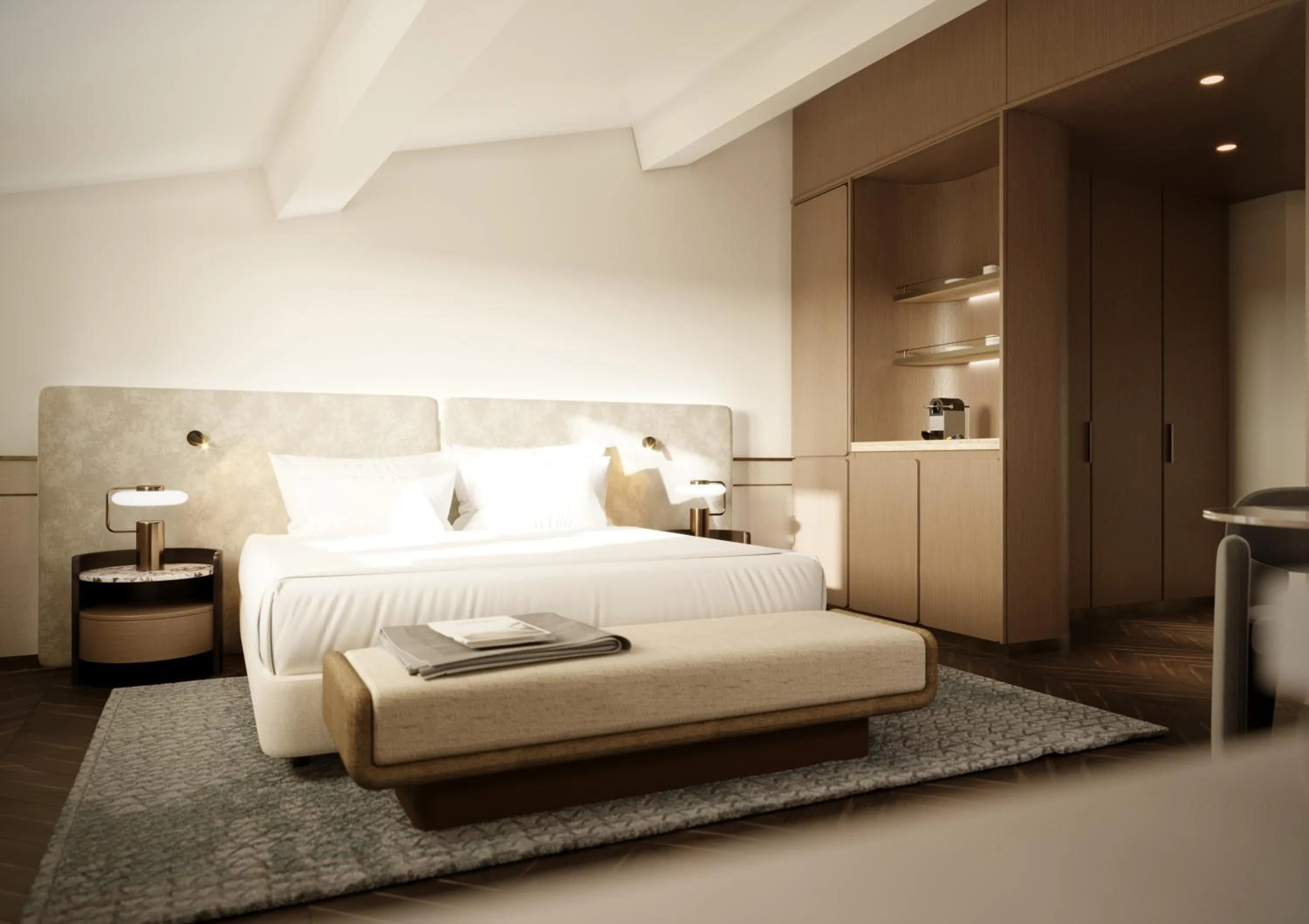 Bathroom, Bed in Palazzo Firenze by Baglioni Hotels & Resorts