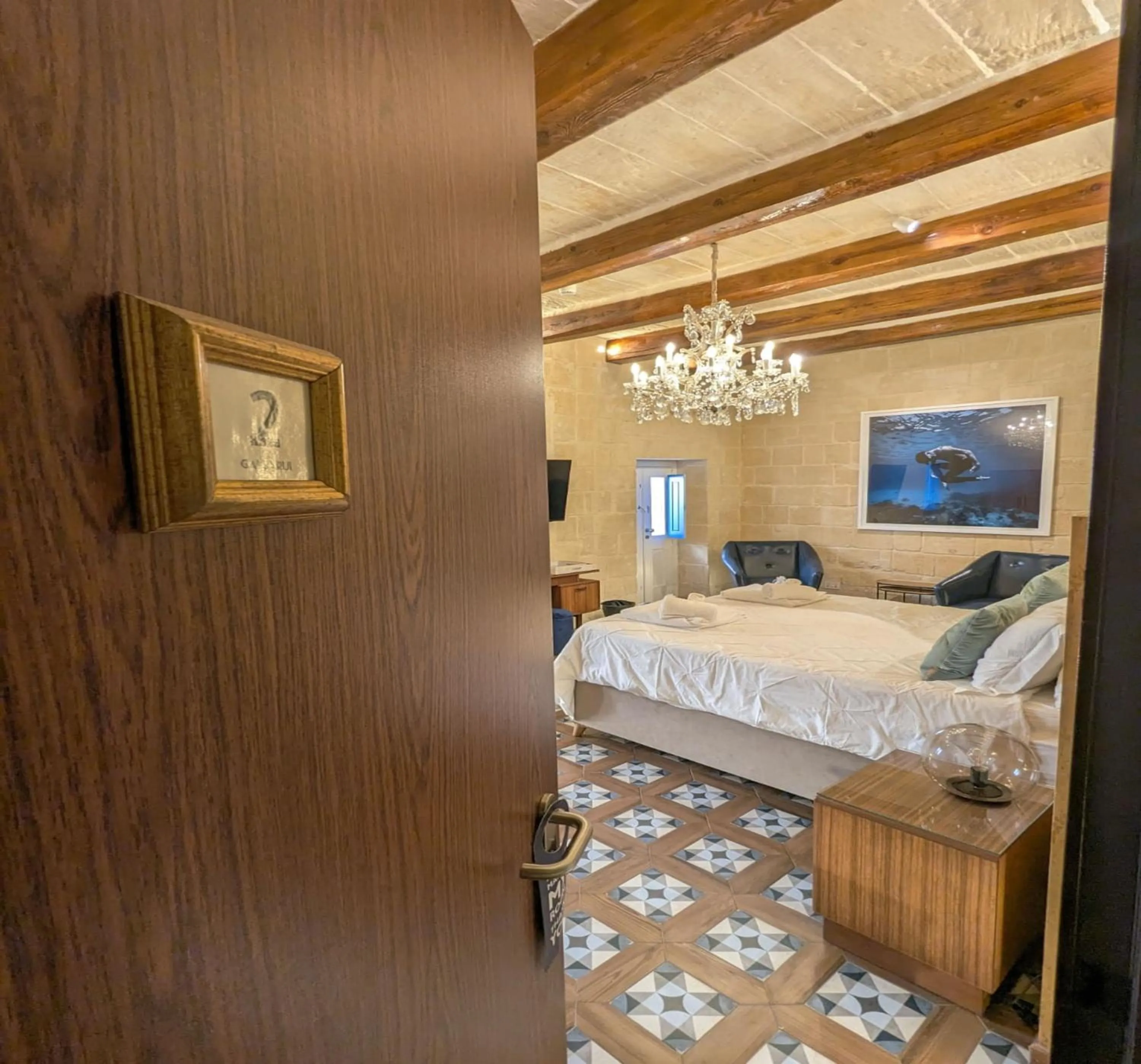 Bed in Senglea Suites