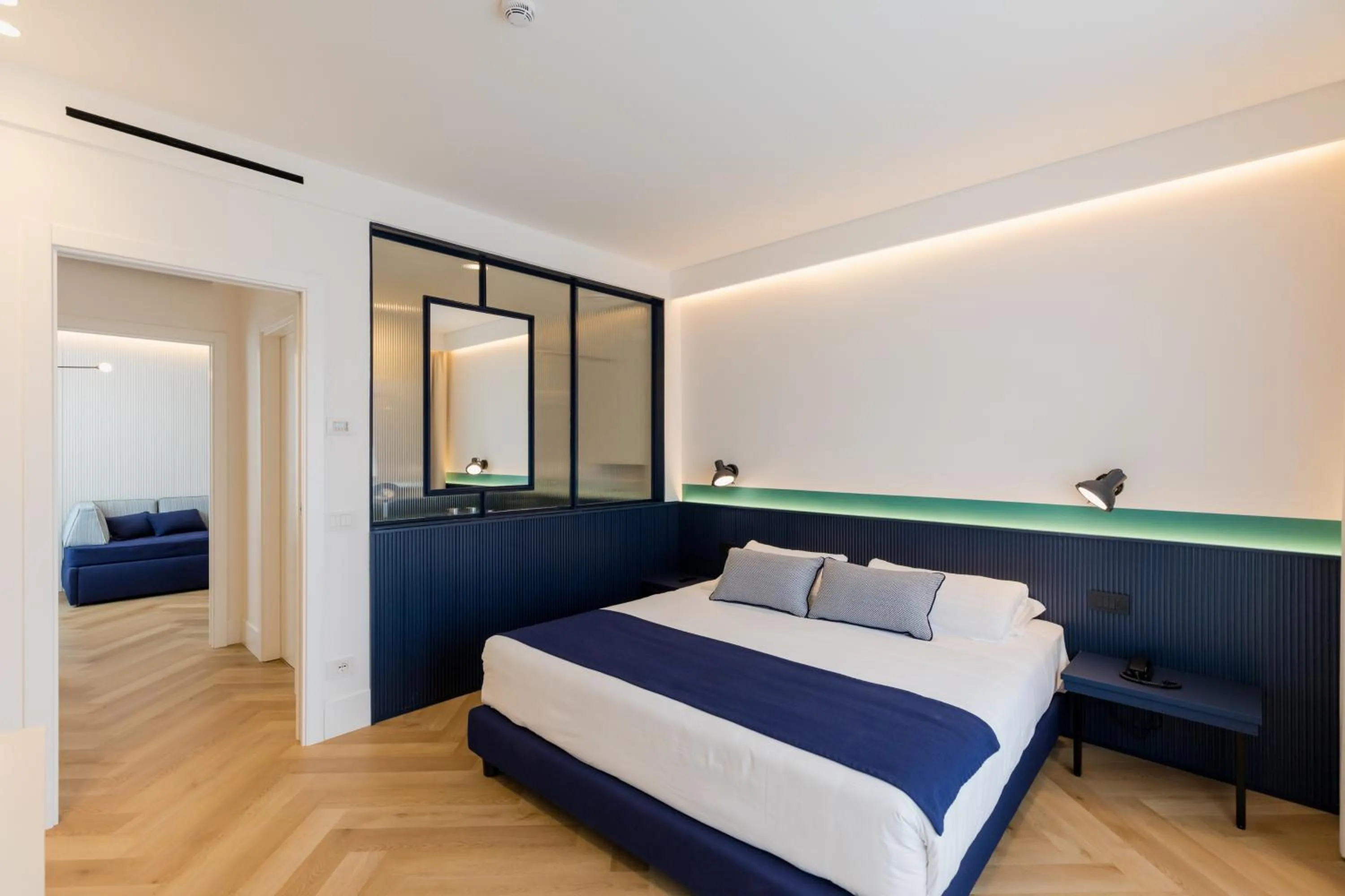 Bed in Grand Hotel Cesare Augusto