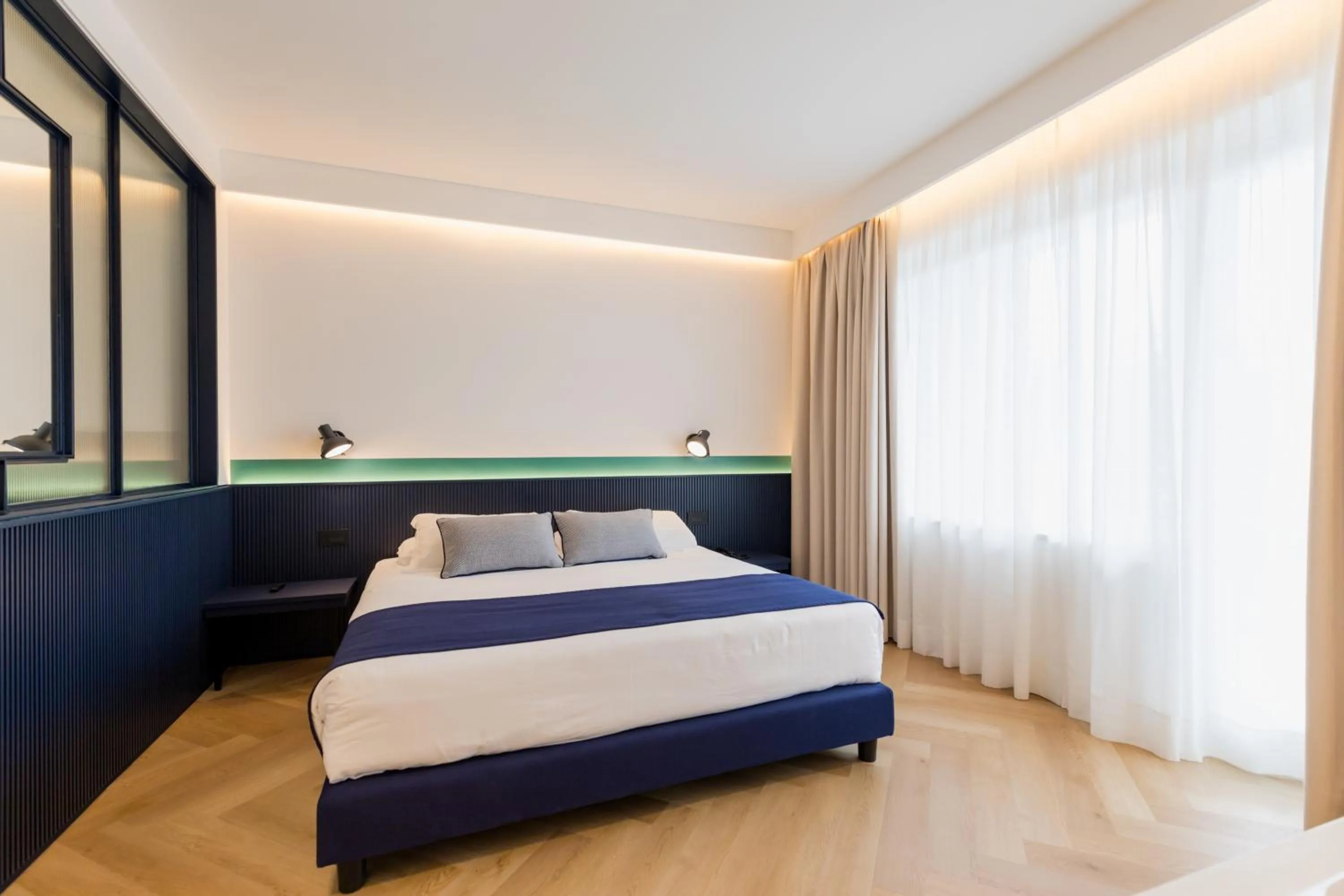 Bed in Grand Hotel Cesare Augusto