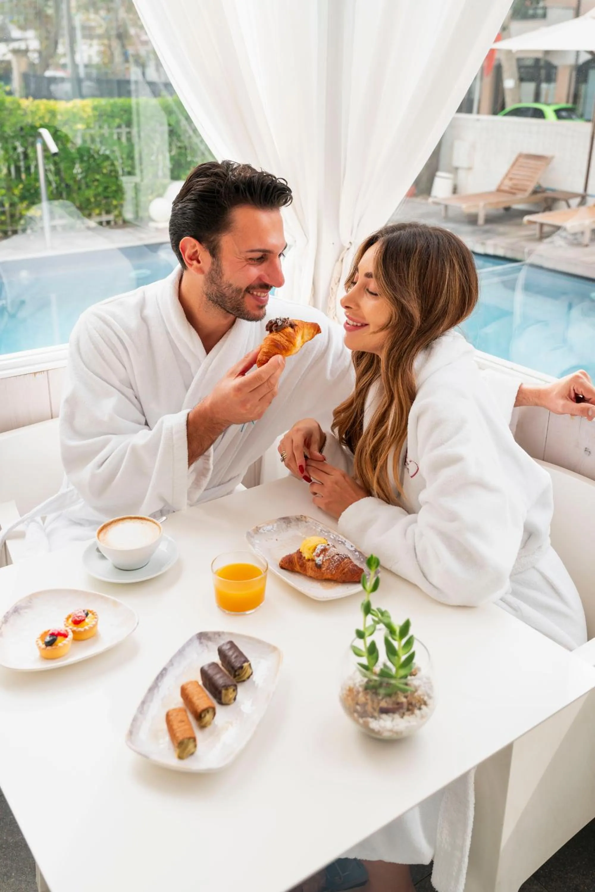 Pool view in Le Rose Spa Hotel
