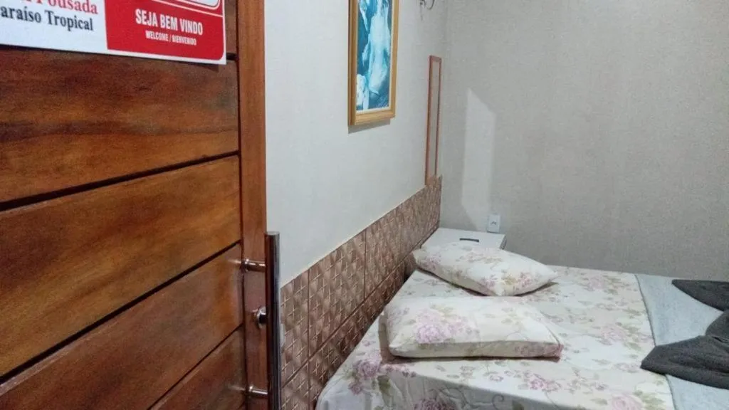 Bed in Hotel Pousada Paraíso Tropical