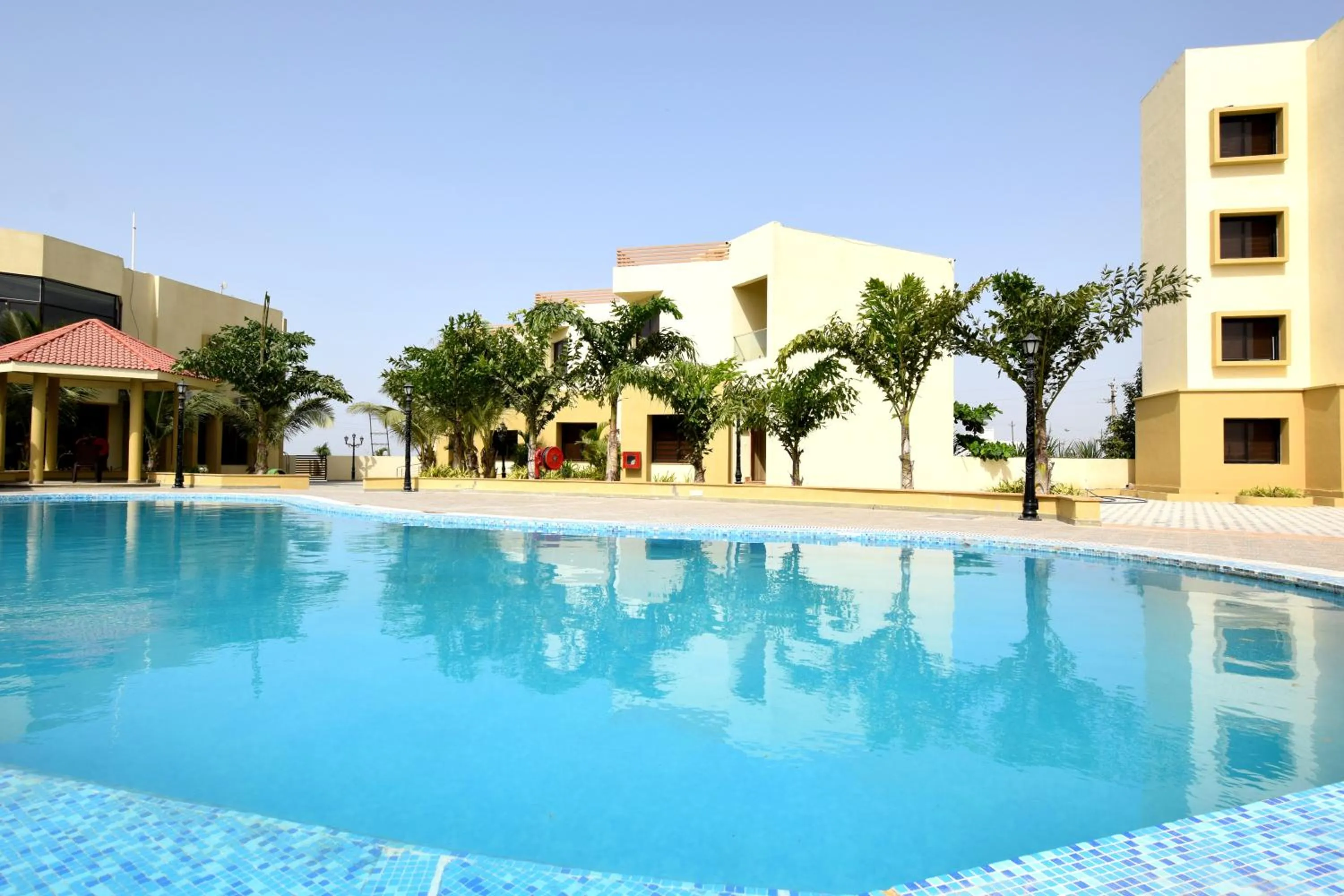 Swimming pool in Bapu's Resort, Dwarka