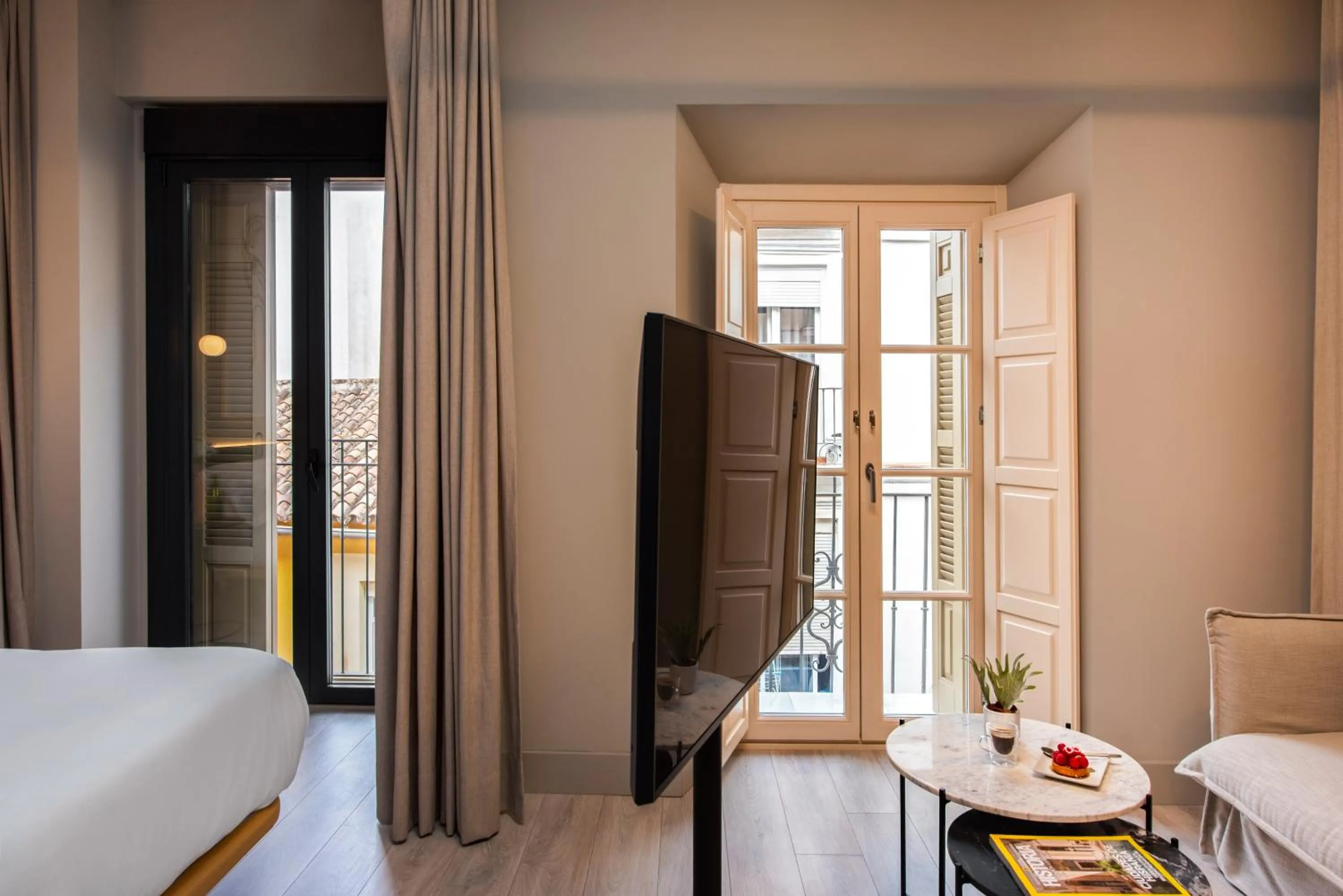 Bed in Coeo Peña Design Apartments