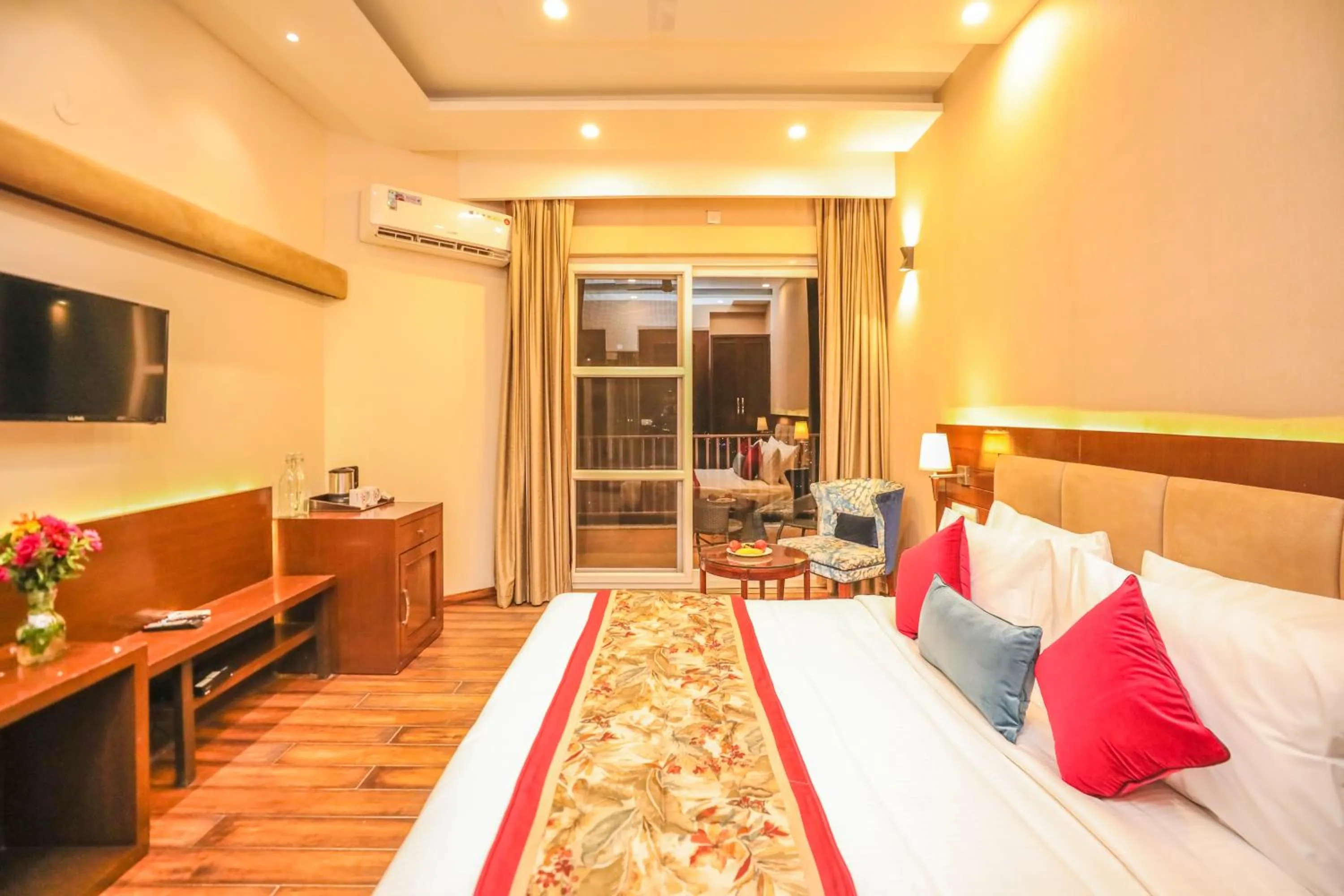 View (from property/room), Bed in Regenta Resort Exotica Dharamshala on Hilltop