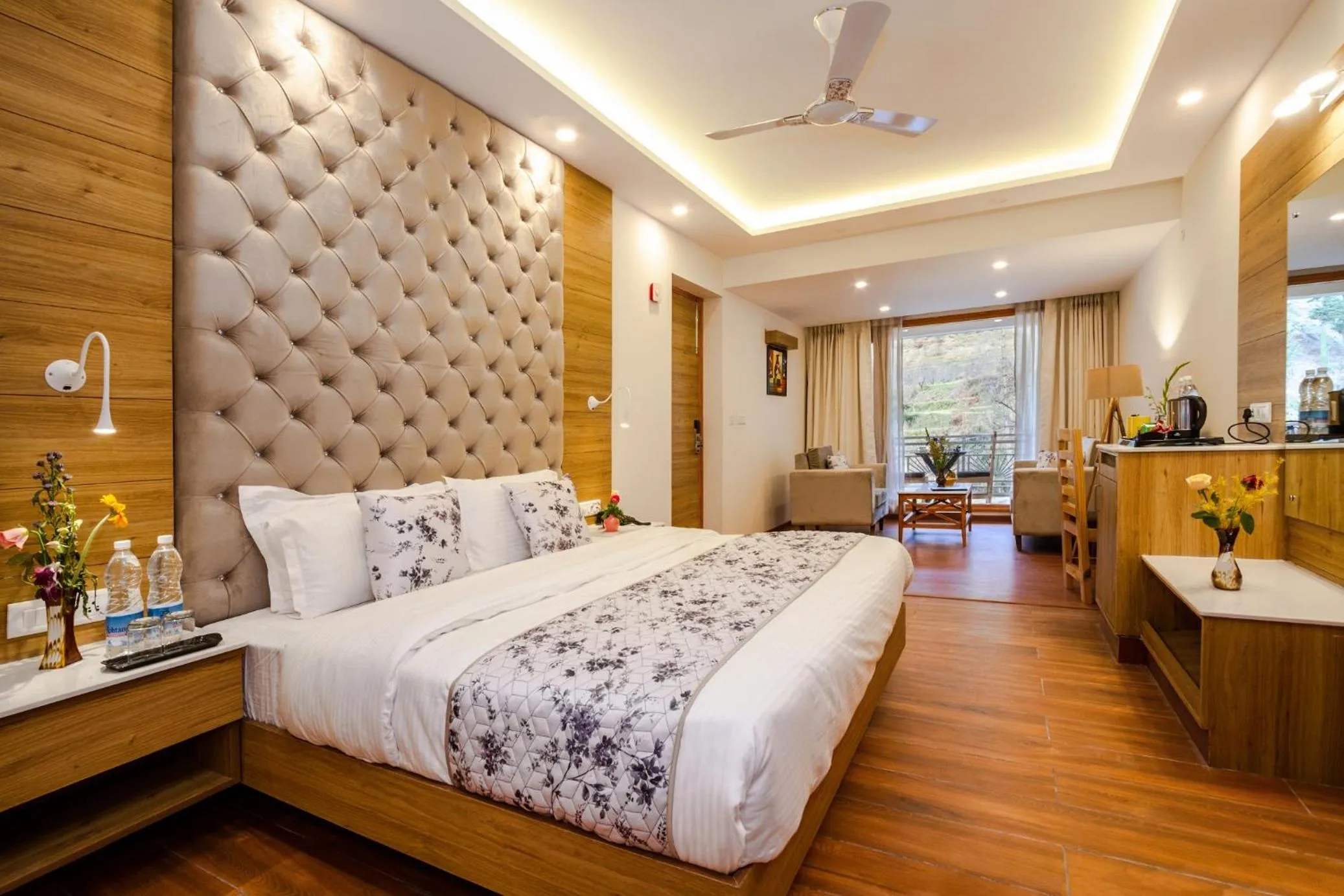 Bed in Anand Vardhan Resorts