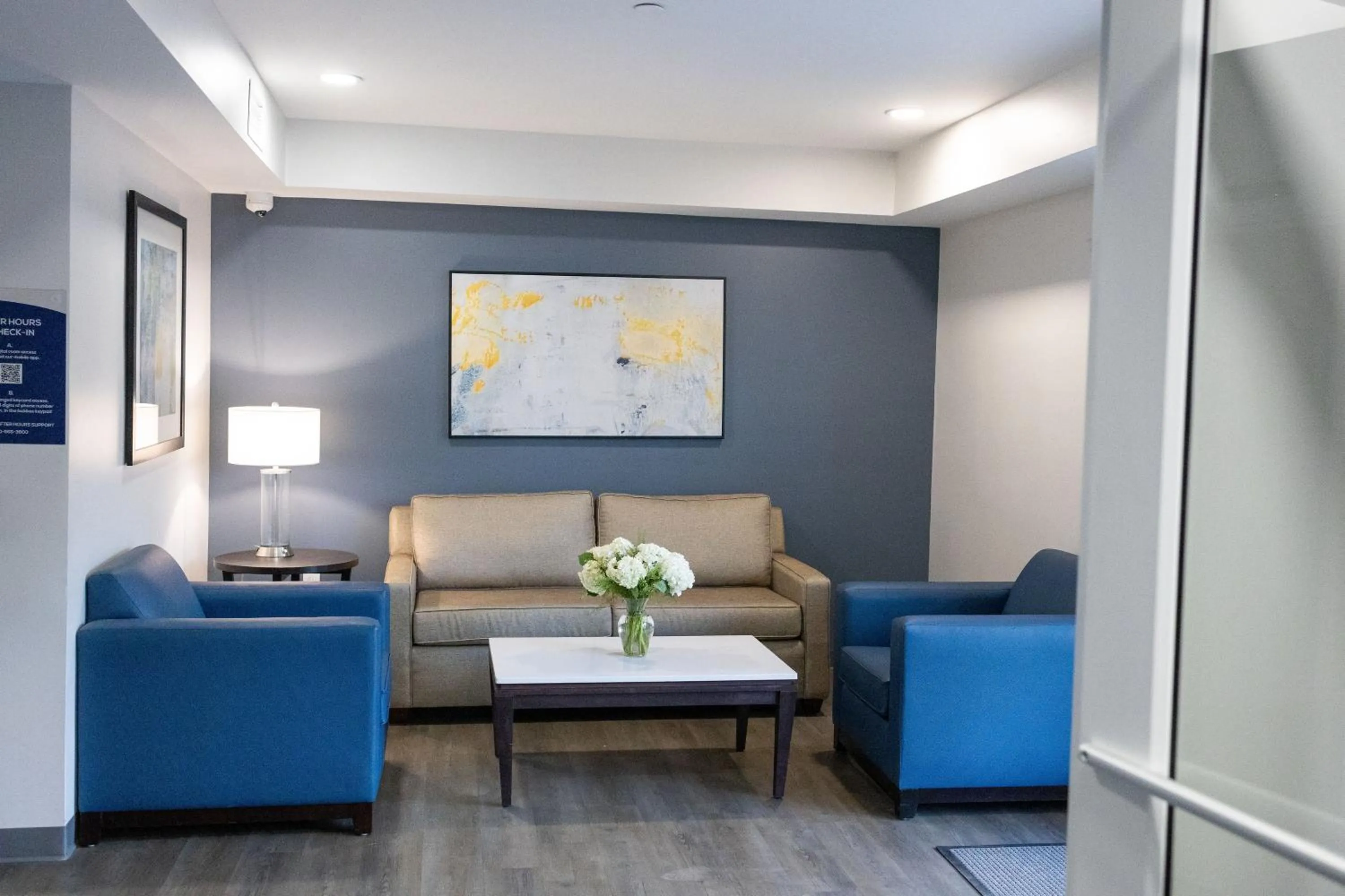 Seating area in stayAPT Suites Montgomery