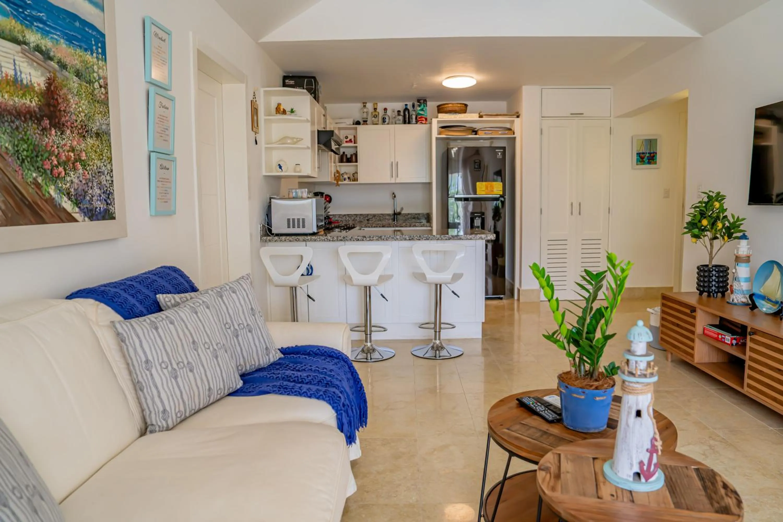 Living room in Xeliter Green One Playa Dorada